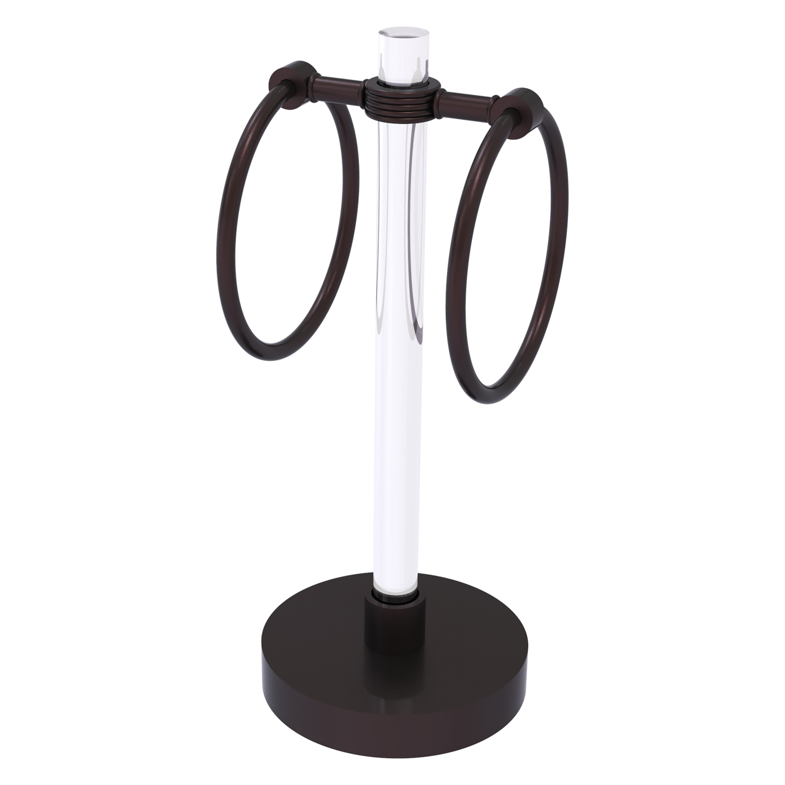 Allied Brass CV-GTRSG-10-ABZ Clearview Antique Bronze Freestanding countertop Single Towel Ring
