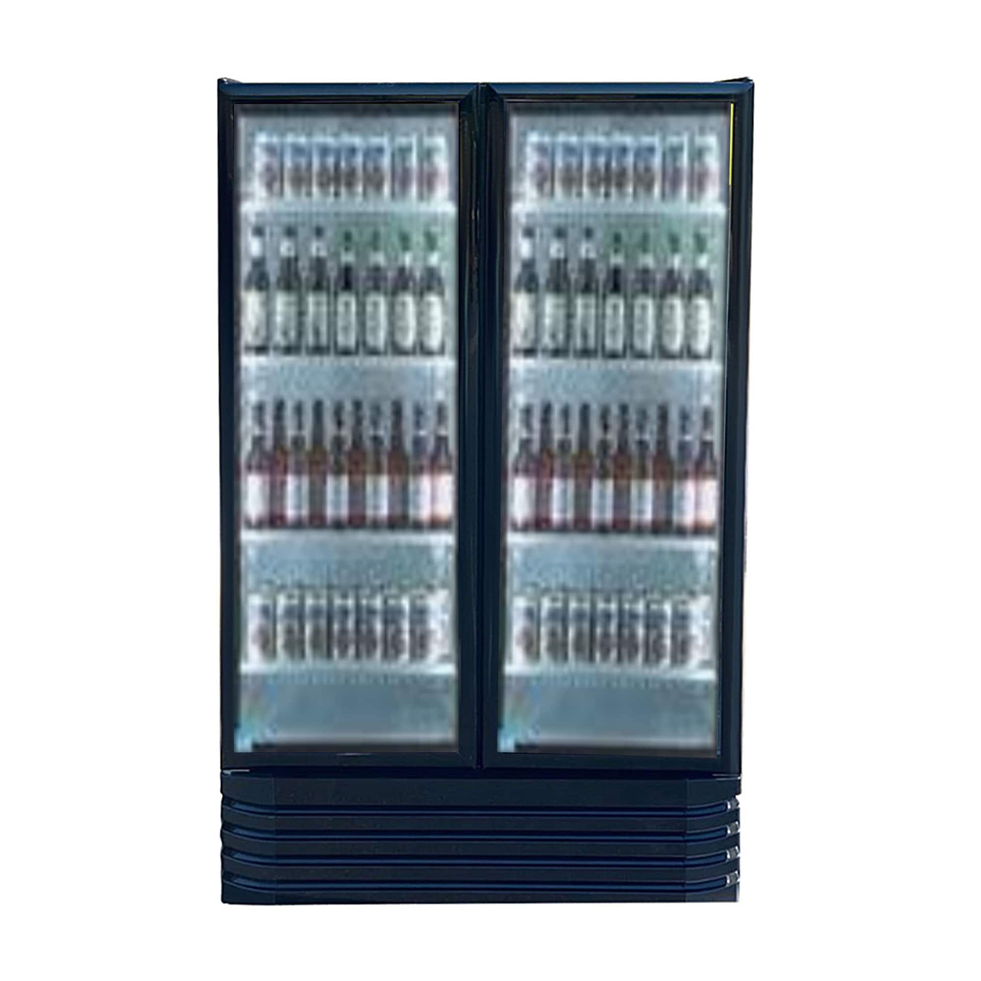 Cooler Depot 3XXLC-600 39 W 400 -Can Capacity Black Built-in/Freestanding Indoor or outdoor Beverage Refrigerator with Glass Door