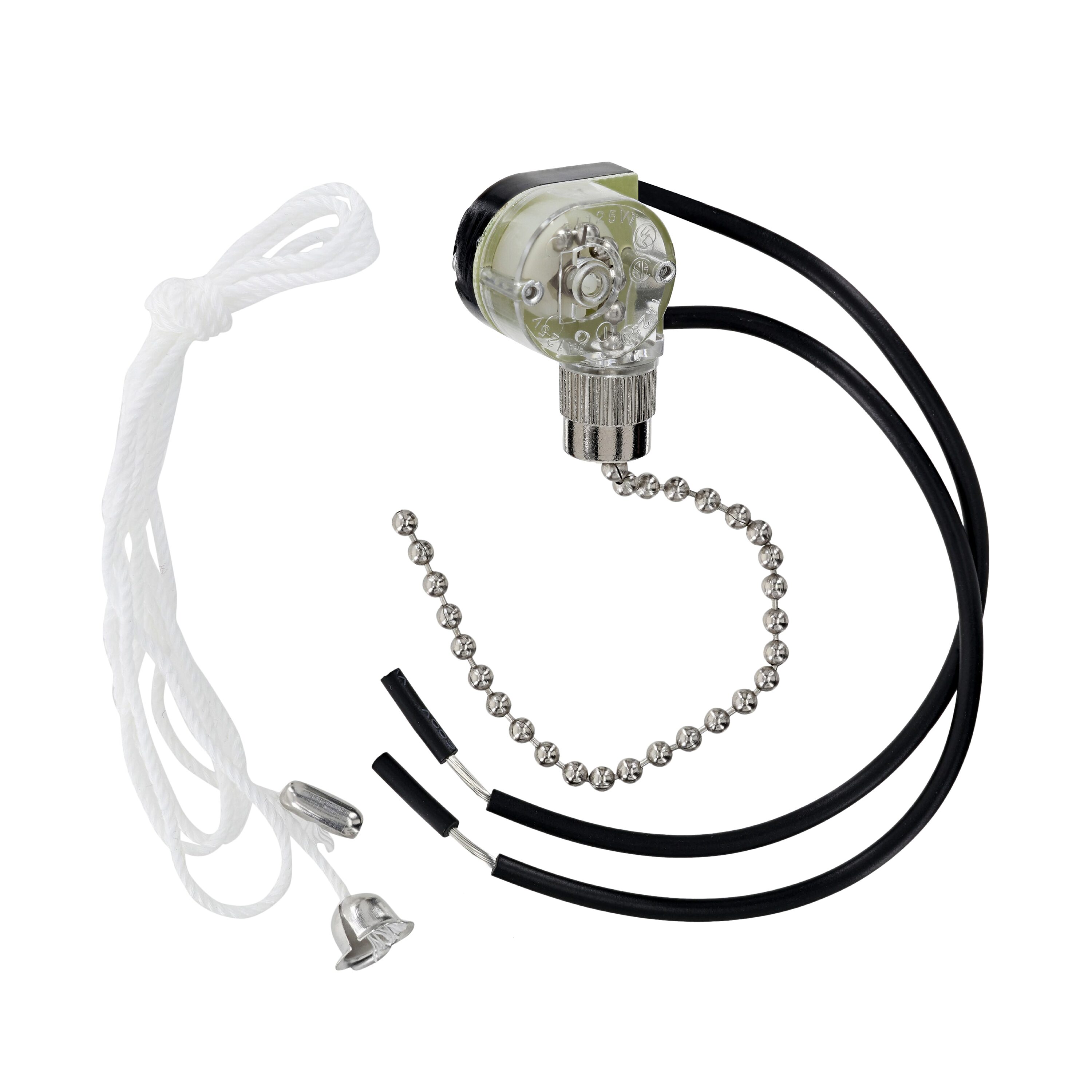 Hillman 3-amp Single-pole Pull Light Switch, Black in the Light 