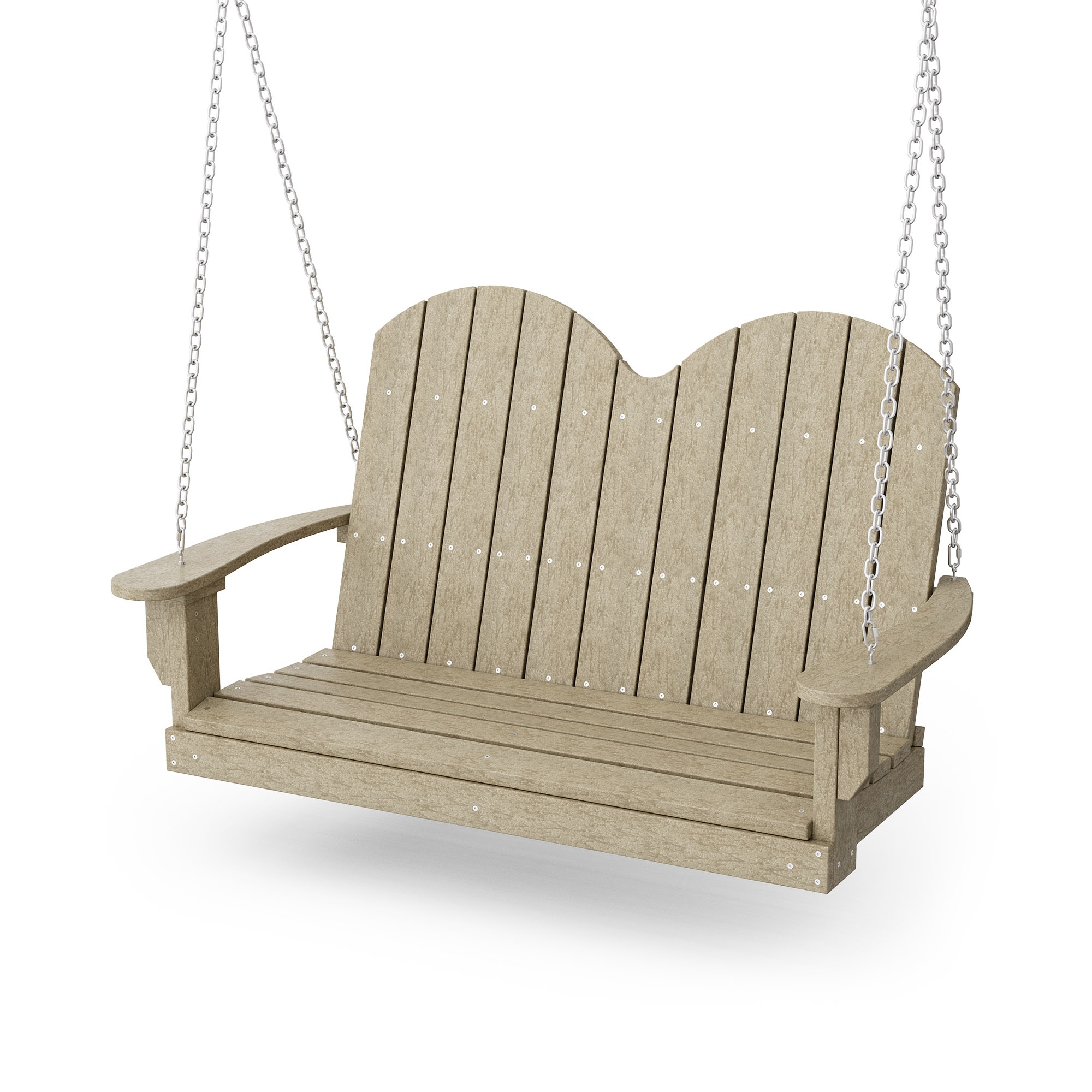 Wildridge LCC-203-WW Classic Savannah 2 -person Weathered Wood Plastic Outdoor Swing