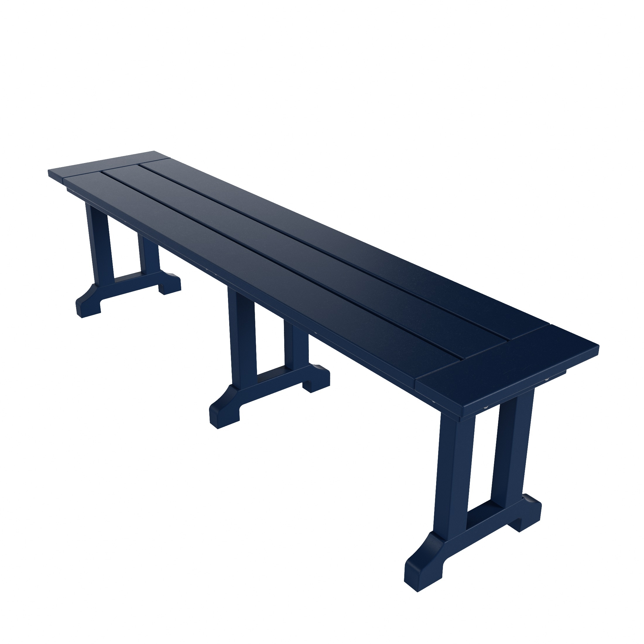 Westin Furniture OP2007-NB Laguna 65-in W x 17-in H Navy Blue Hdpe Dining Bench