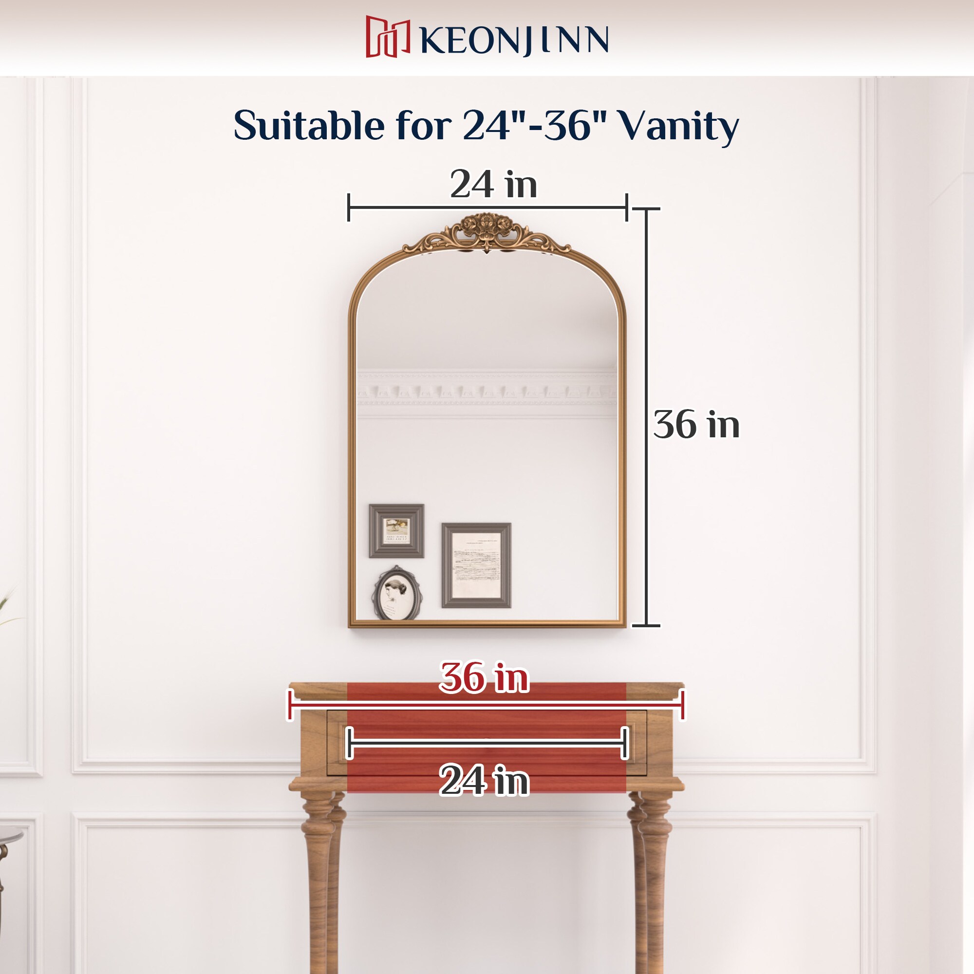 Keonjinn LW-JZ-CXFD-6091-SI Decor-Mirrors - View #3