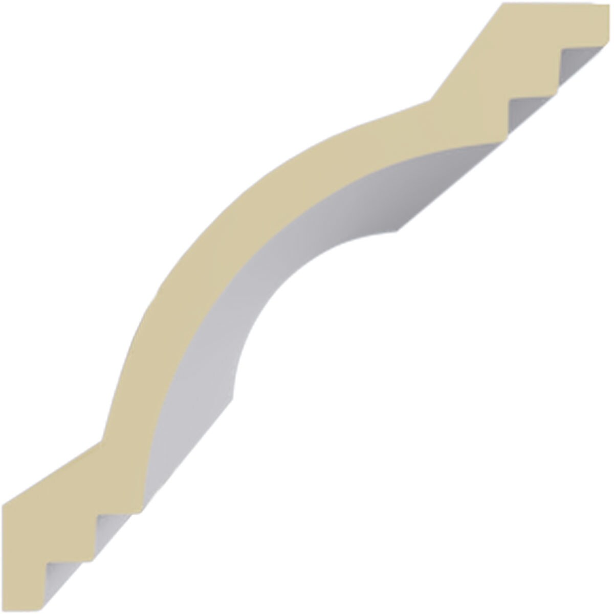 White Primed Urethane Crown Moulding, 94.5 inches