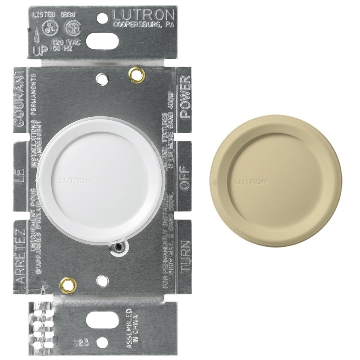 Lutron Lumea Single-pole LED Slide Light Dimmer Switch, White in