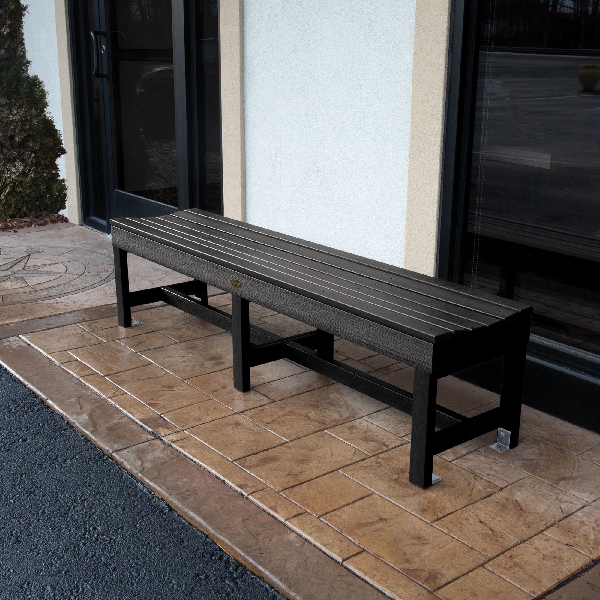 highwood CM-BENSQ61-BKE Sequoia Professional 71-in W x 17.5-in H Black Plastic Traditional Bench