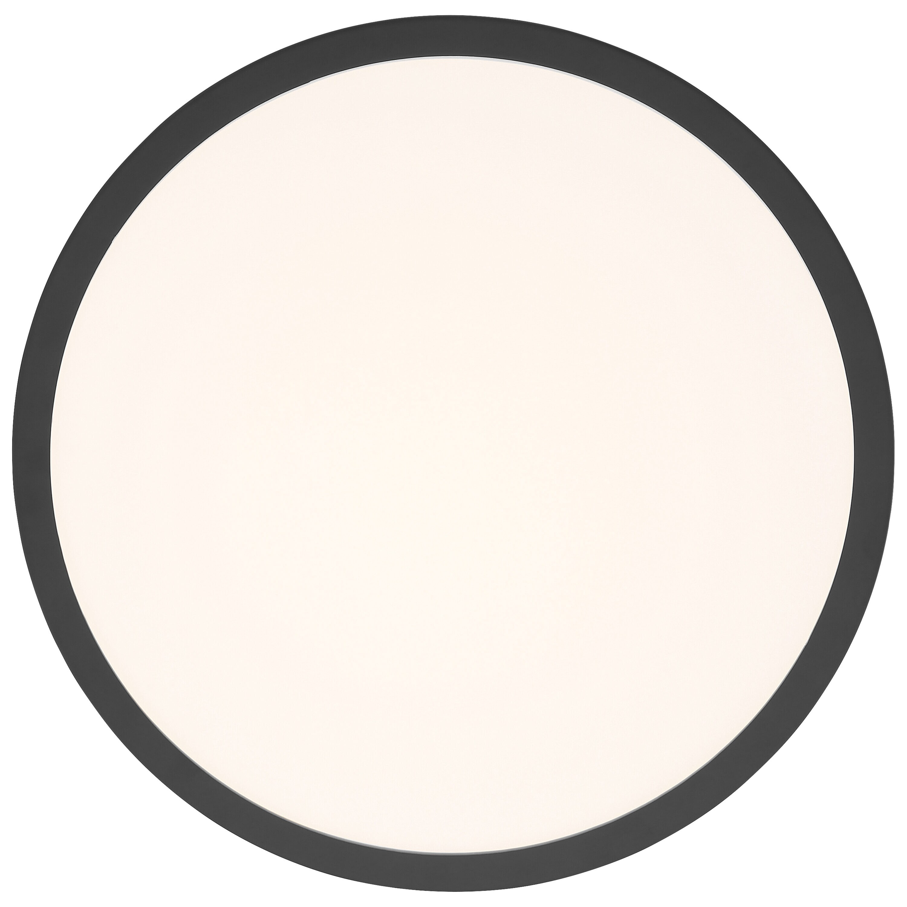 Matte Black Glass LED Drum Flush Mount Light