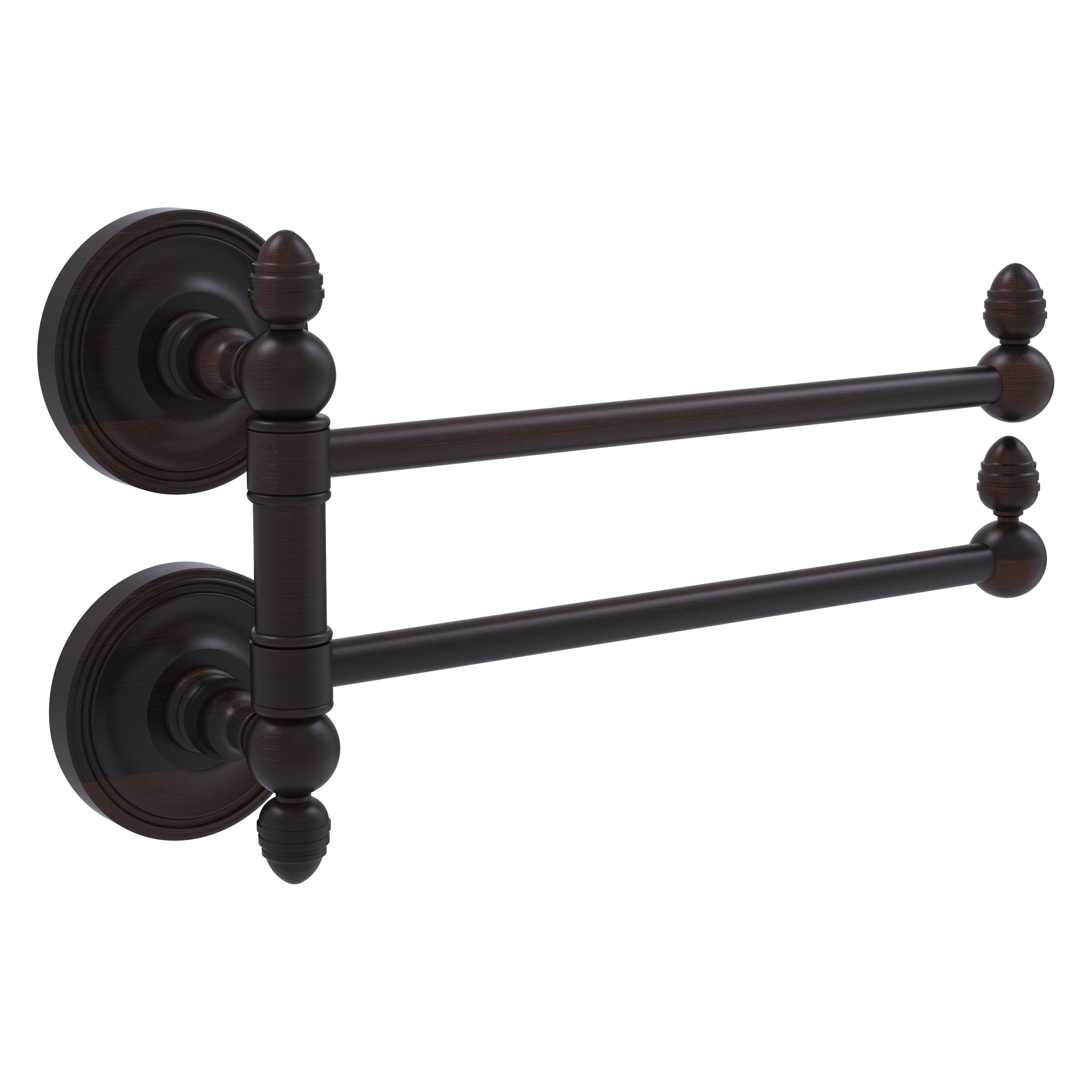 Allied Brass PR-GTB-2-VB Prestige Regal 12-in double Venetian Bronze Wall mount Double Towel Bar