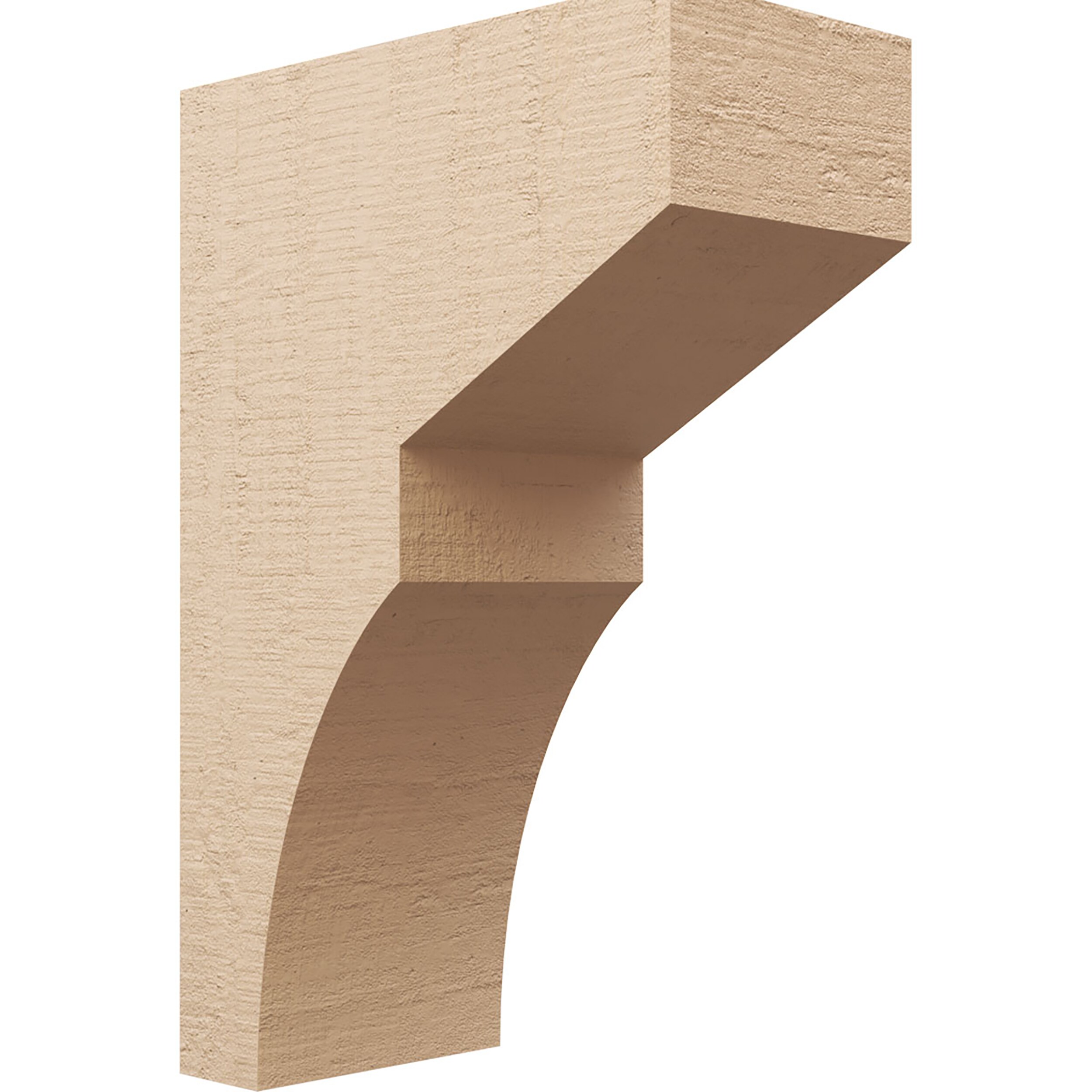 Ekena Millwork CORU12X24X36MONRCPR 12-in x 24-in x 36-in Rough Cedar Woodgrain TimberThane Primed Urethane Paintable/Stainable Corbel