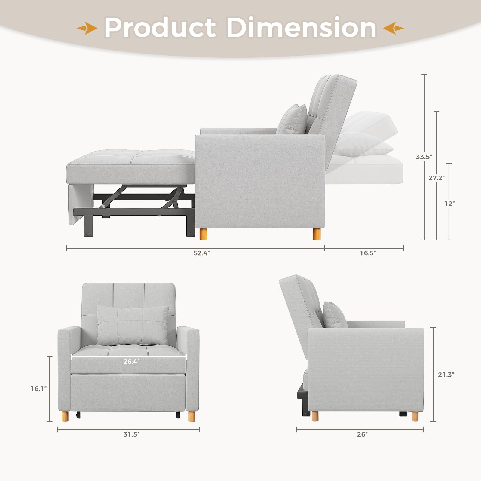 AECOJOY 13148GR-LS01 futons - View #2