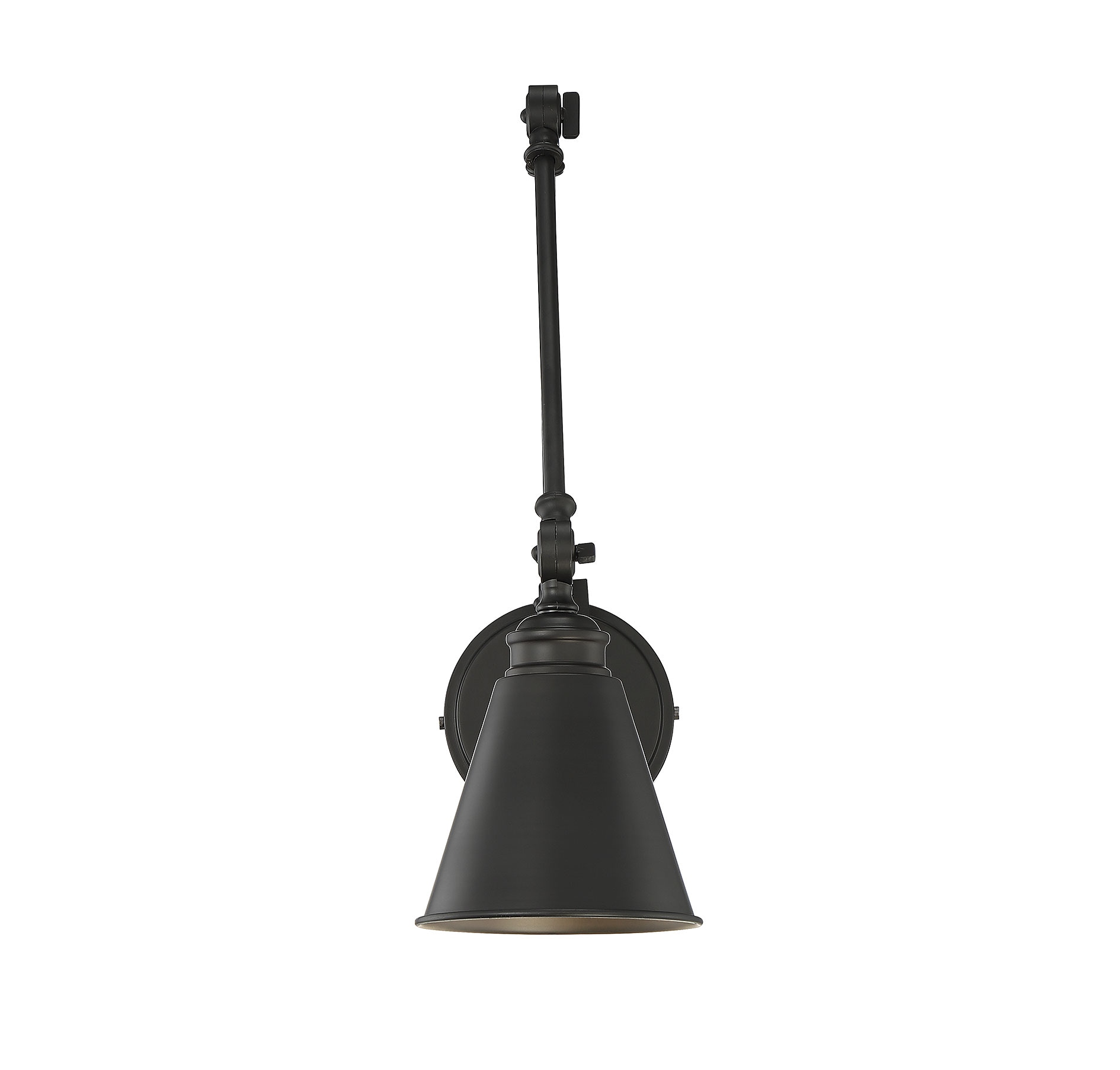Morland Matte Black Adjustable Swing Arm Sconce