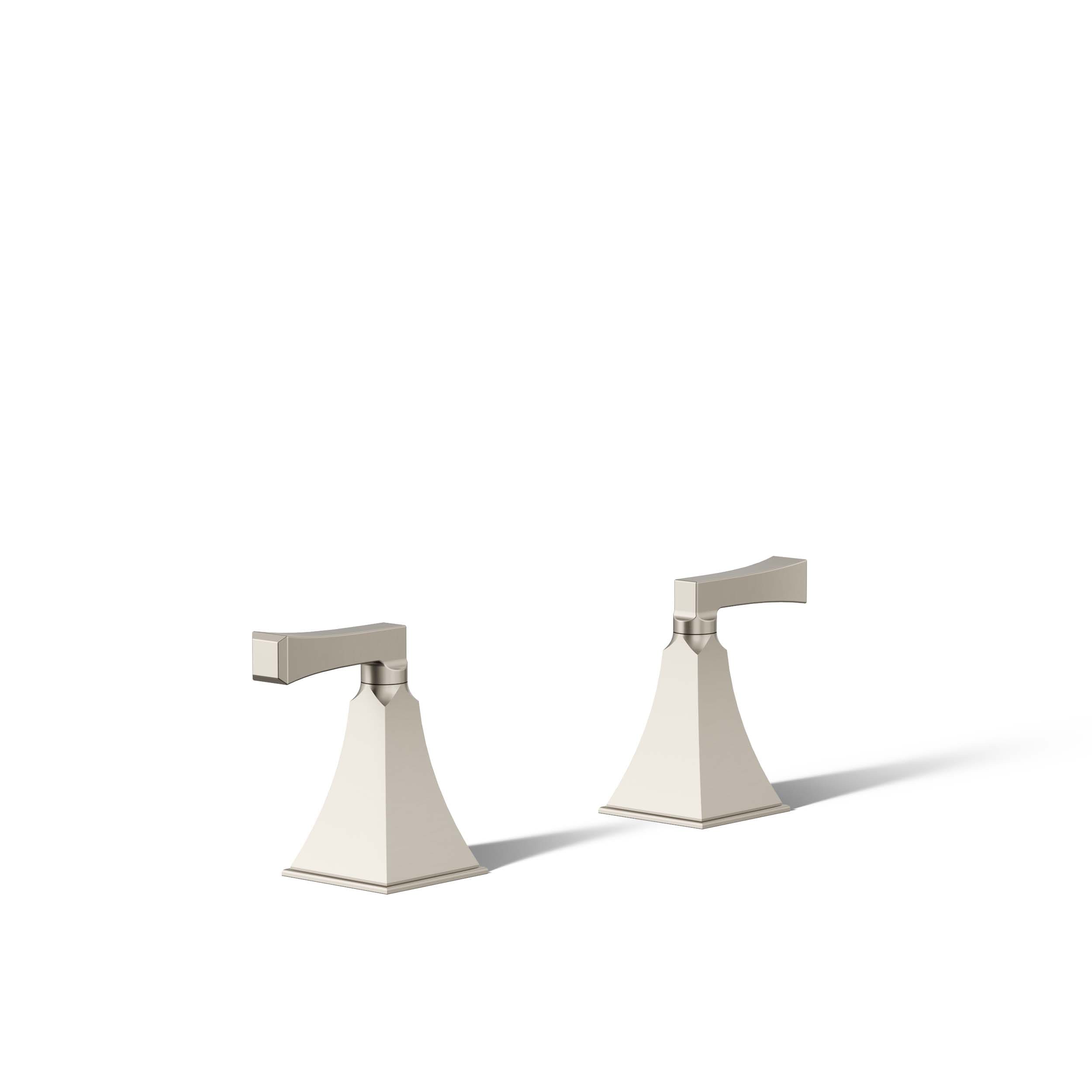 KOHLER T467-4V-BN Vibrant Brushed Nickel 2.0 -Handle Lever Bathroom Sink Faucet Handle 2.0 -Pack