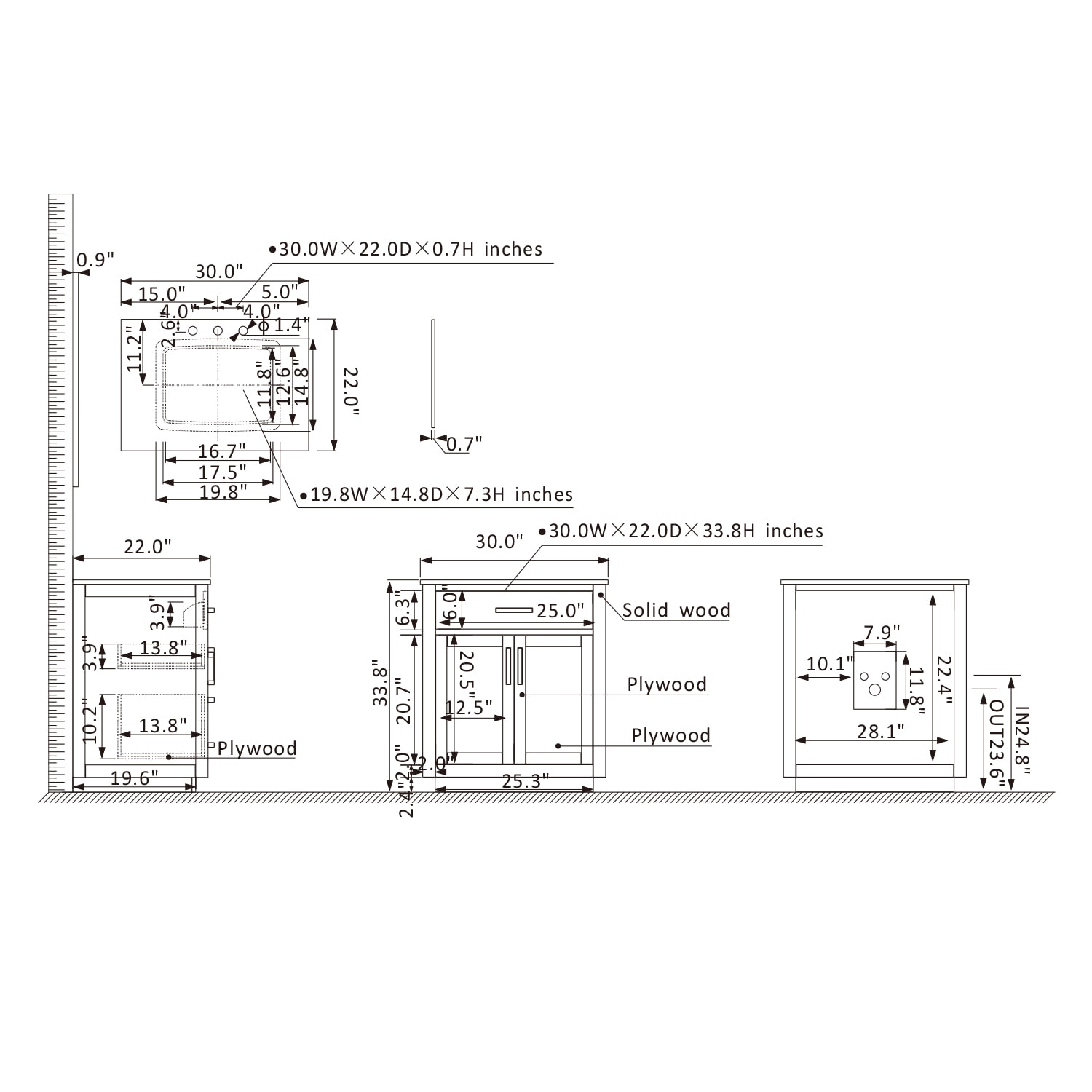 Altair 531030-WH-CA-NM Bath-Vanity-Combo - View #10