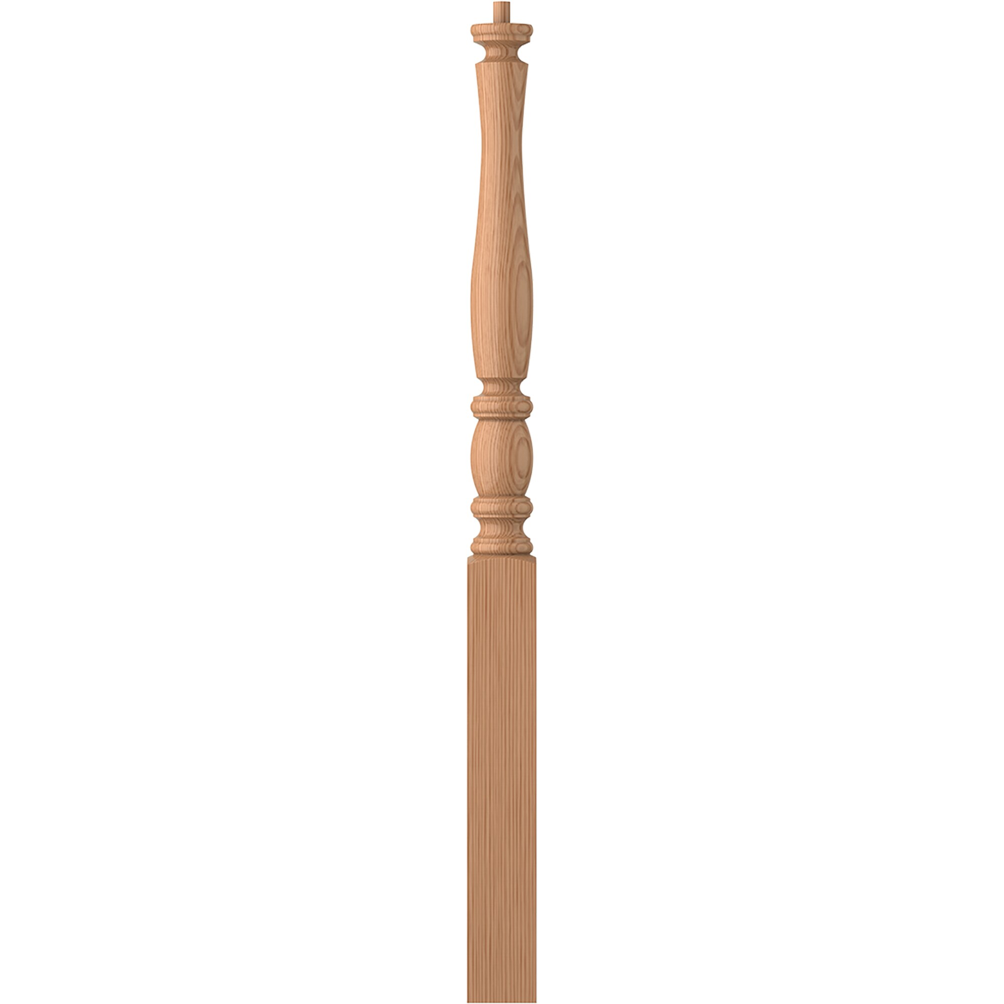 L.J. Smith Stair Systems LJP-3210-AL LaSalle 3-in x 43-in Unfinished Alder Starting Stair Newel Post