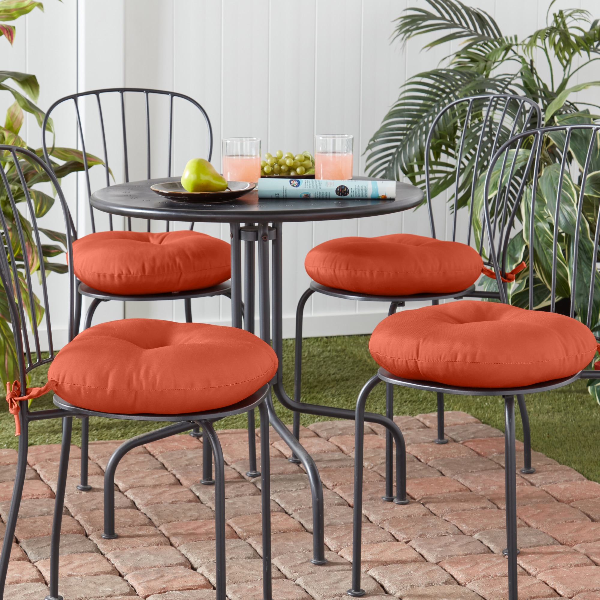 Greendale Home Fashions OC6816S4-RUST Patio-Furniture-Cushions - View #3