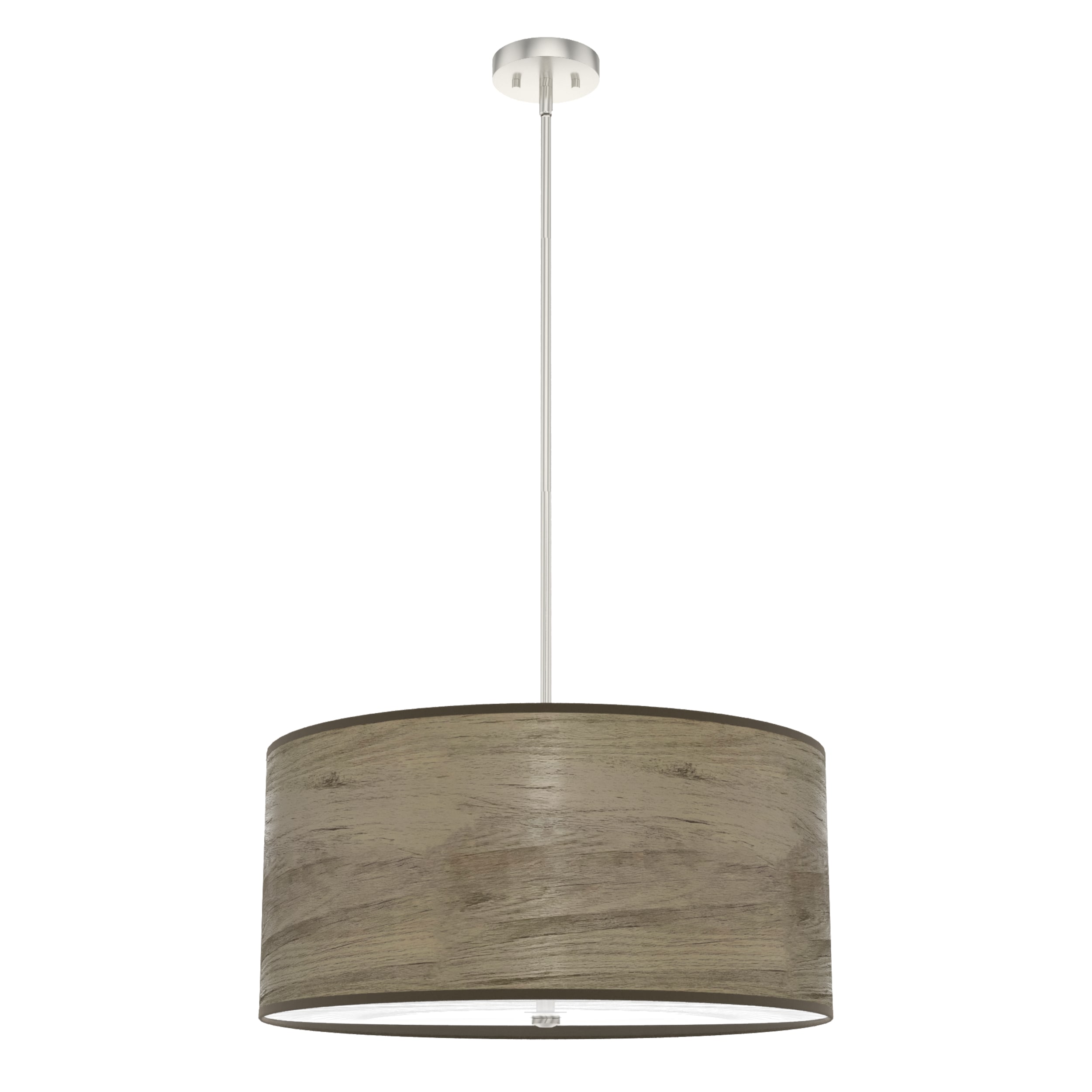 Hunter 19384 Solhaven 4 -Light Warm Grey Oak Modern/contemporary Frosted glass Drum Large Hanging Kitchen island light