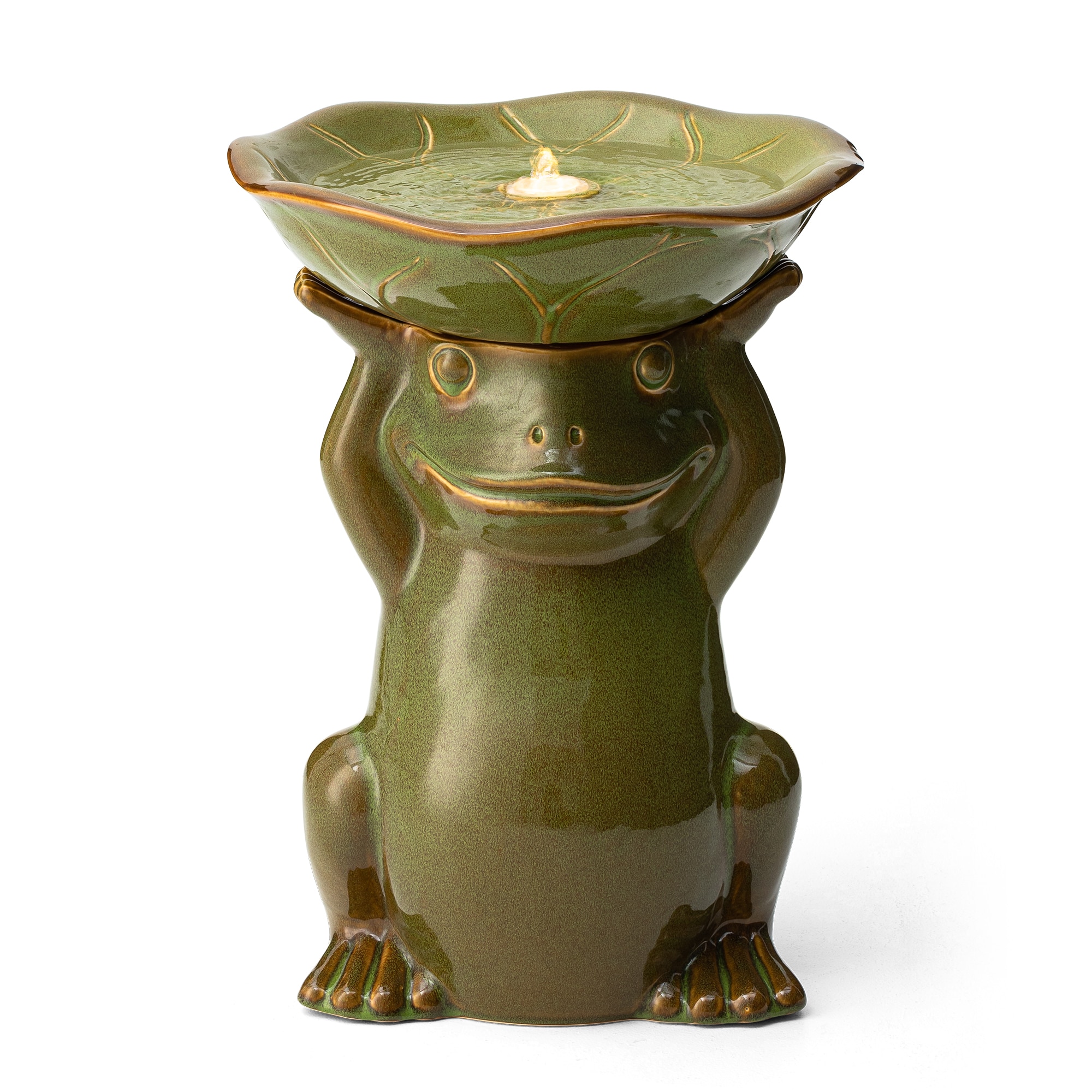 Glitzhome 2007300090 21.5-in H Resin Electric Powered Outdoor Fountain Statue Pump Included