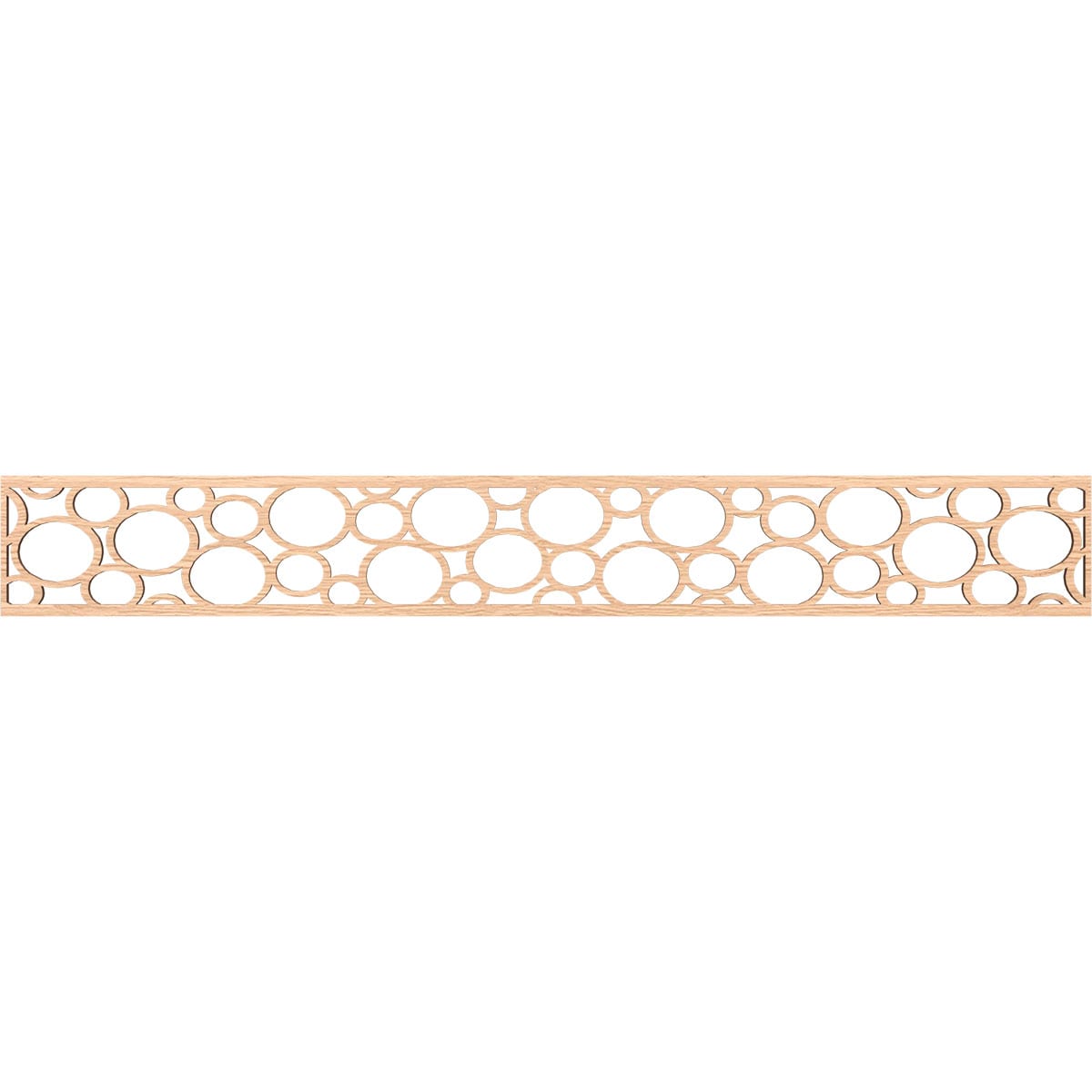Ekena Millwork MLDA06X46HEMRO Hemingway Fretwork Flat Trim 6-in x 3.86-ft Red Oak Brown Unfinished 2157064 Pierced Wall Panel Moulding