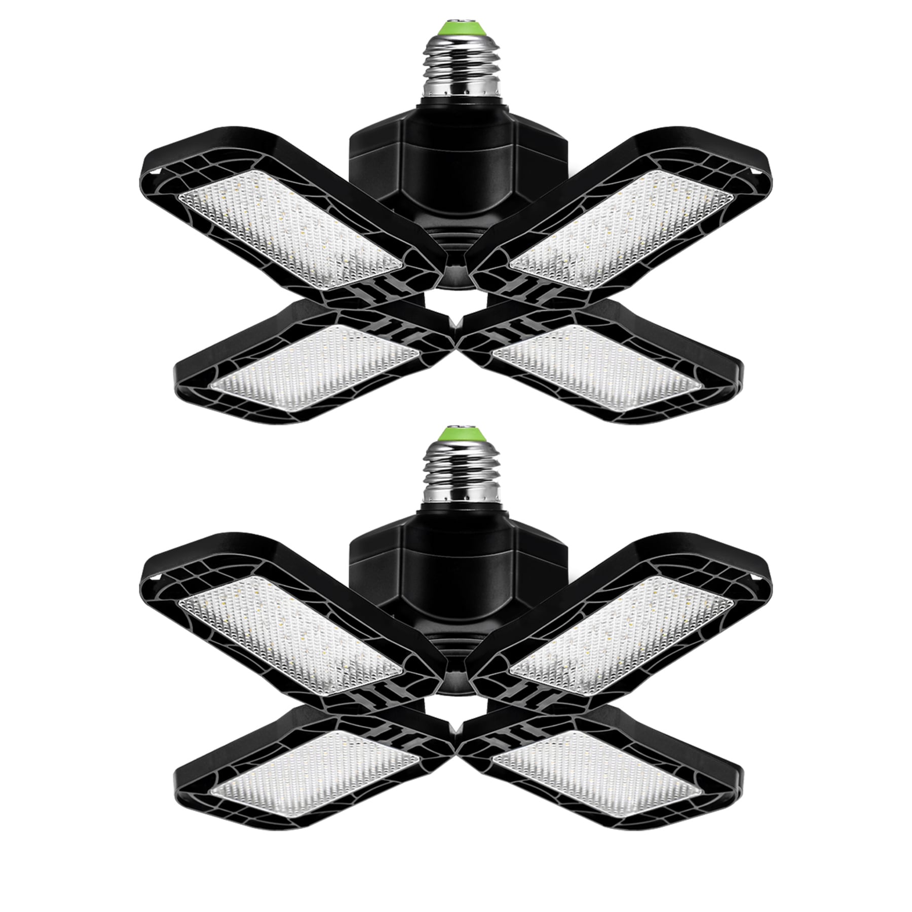 YANSUN L-SO04201QP-8 2-ft 8000 Lumens Black 2 -Light Daylight LED Diffuser Garage Shop Light 2 -Pack