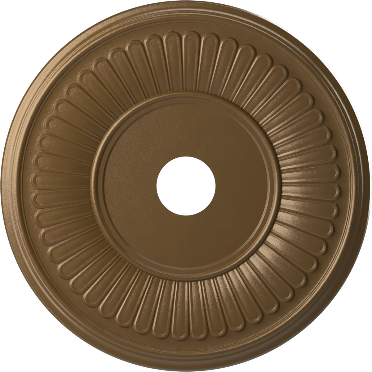 Ekena Millwork CMP22BECCB Berkshire Thermoformed 22-in W x 22-in L Painted Metallic Champagne Bronze PVC Whole Ceiling Medallion