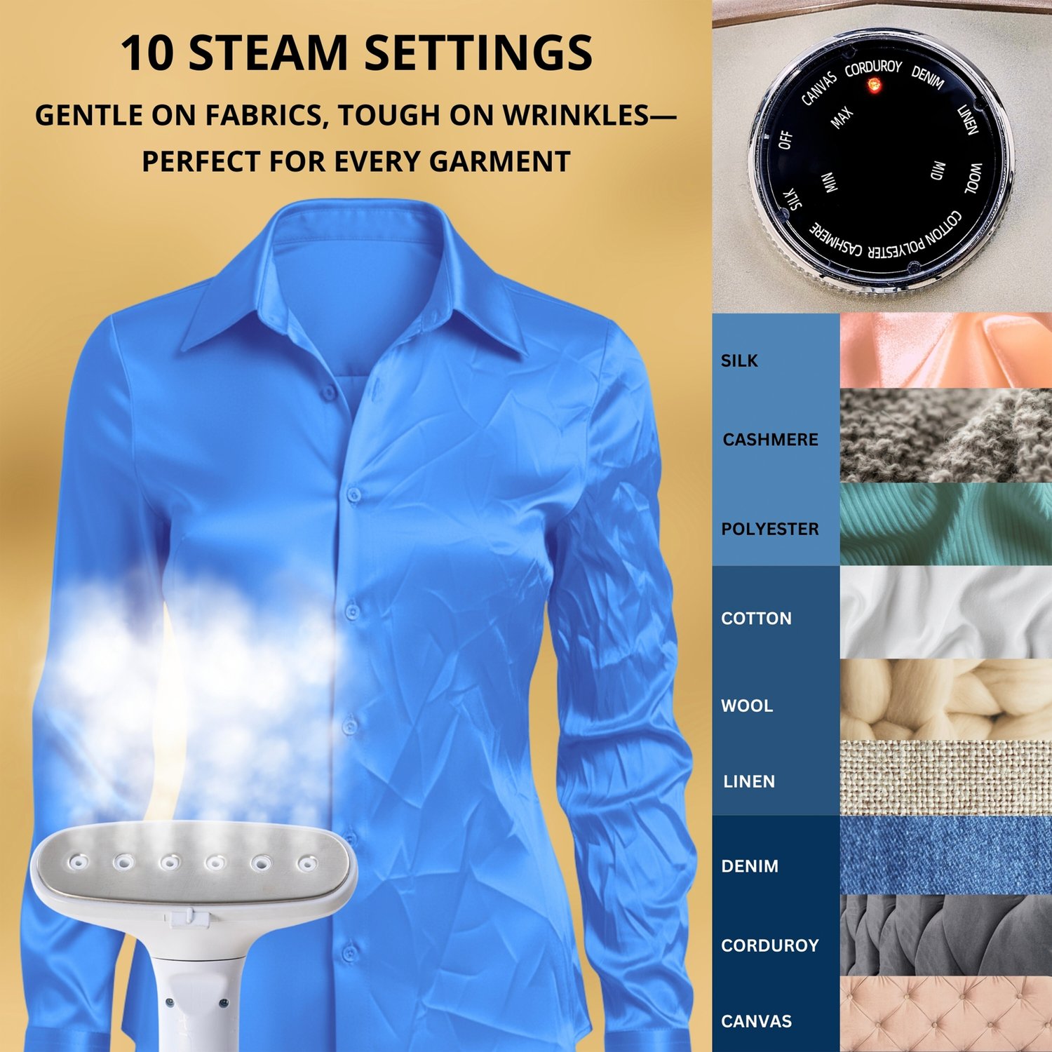 Salav Q5 CHAMPAGNE Fabric-Steamers - View #5