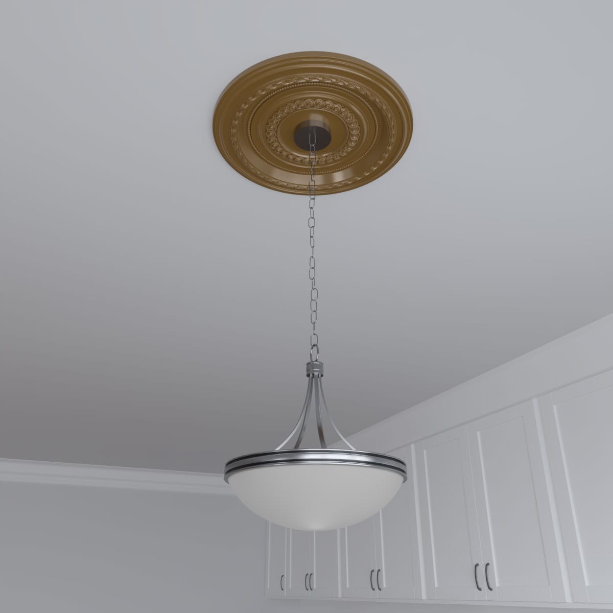 Cole 19" Aged Metallic Gold PVC Ceiling Medallion