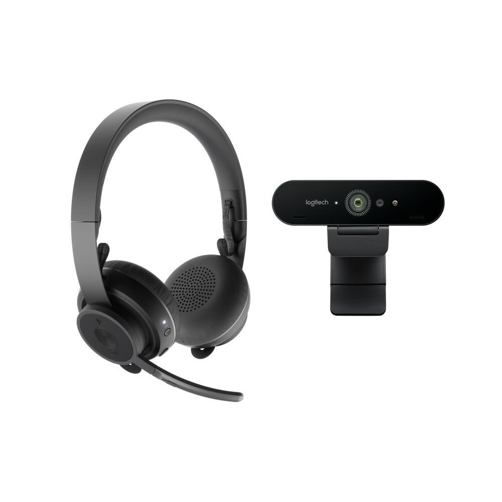 Logitech DAHD113716  991-000308 Pro Personal Video Collaboration Kit Zone Wireless Plus Brio Webcam