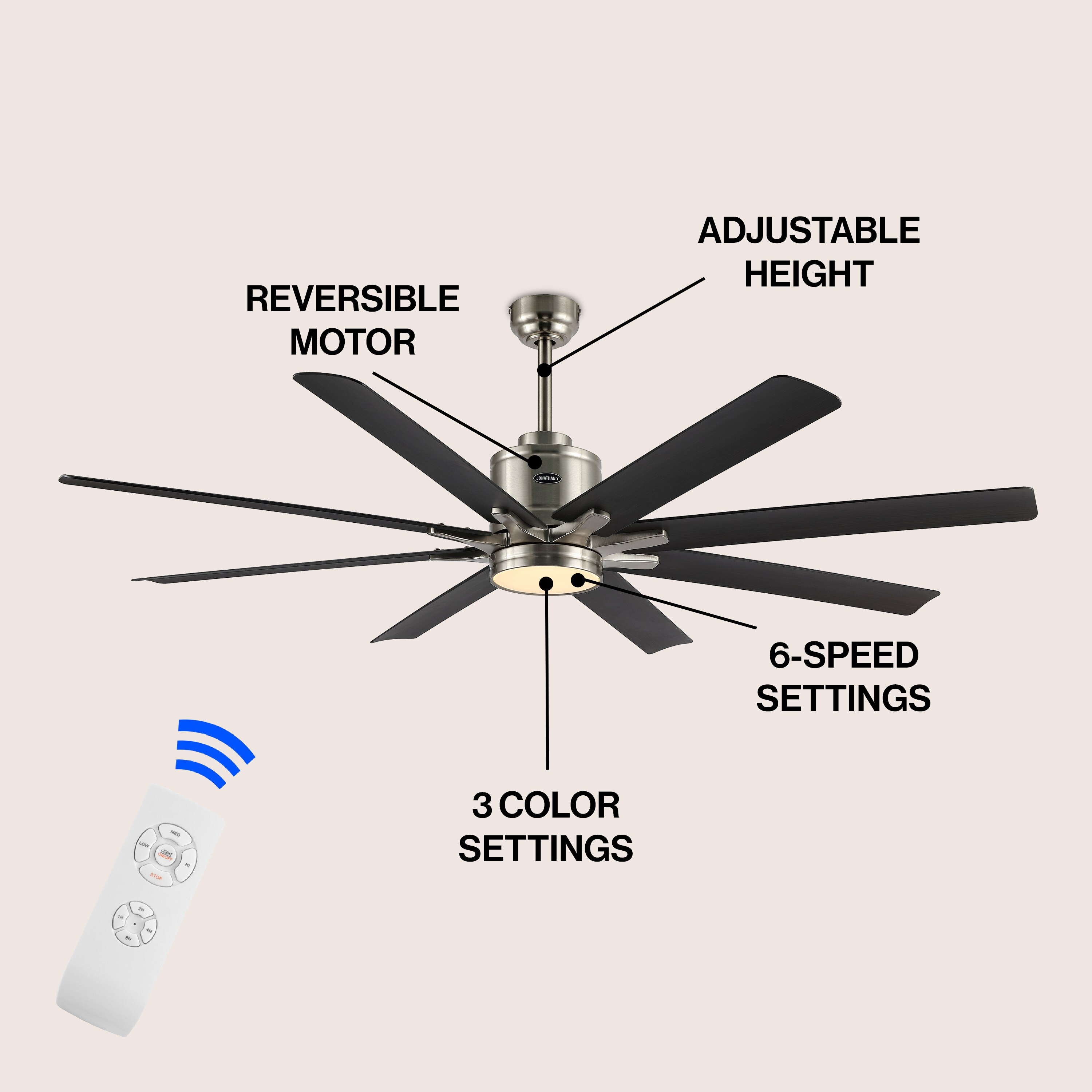 JONATHAN  Y JYL9712B Ceiling-Fans - View #3