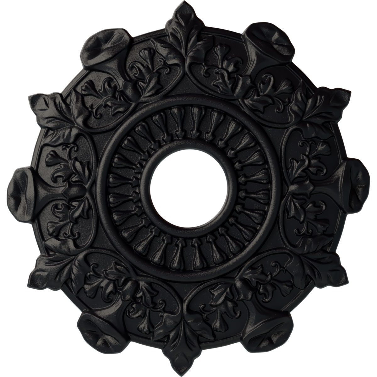 Ekena Millwork CM17PRSGS Preston 17.5-in W x 17.5-in L Painted Steel Gray Polyurethane Whole Ceiling Medallion