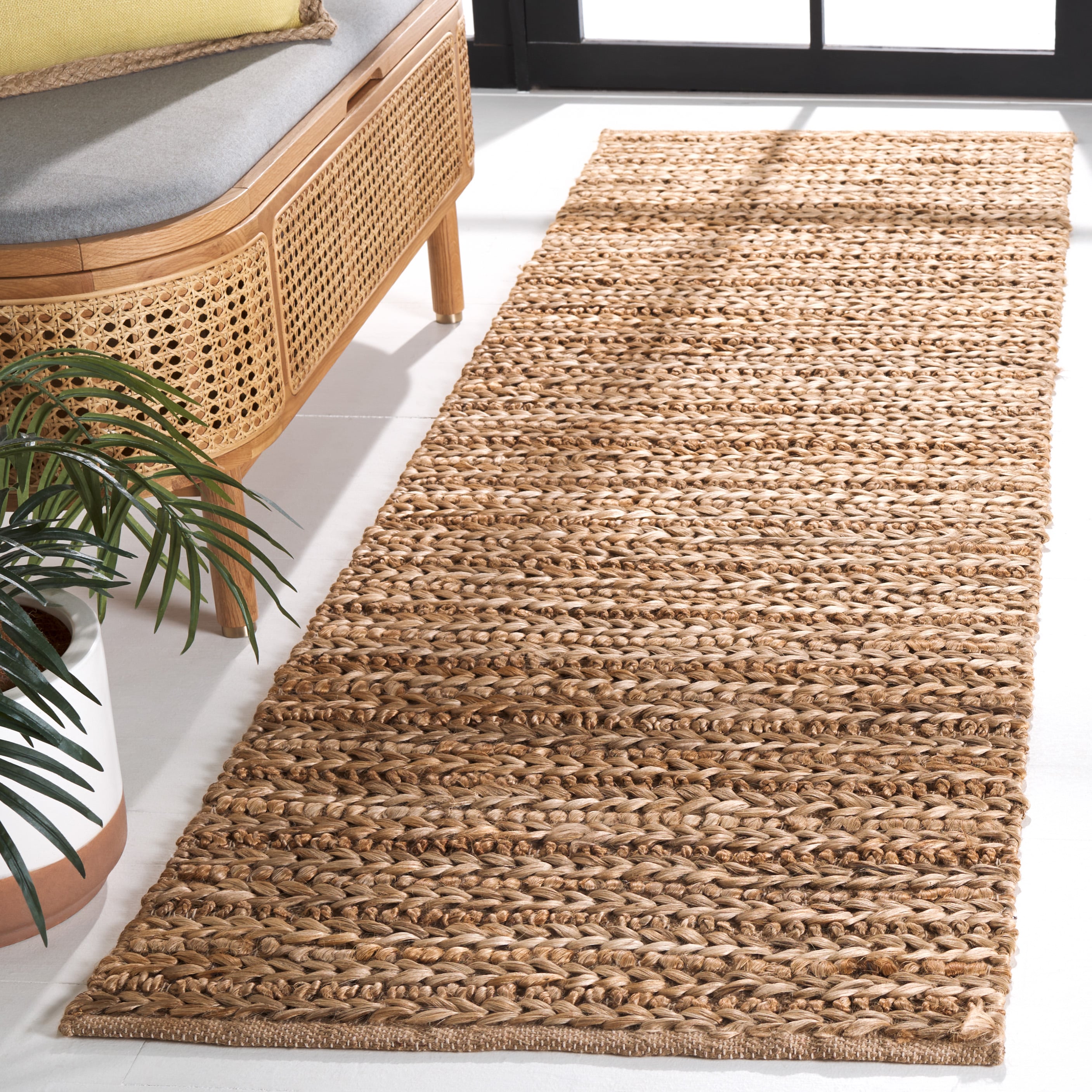 Natural Fiber 103A Natural 2 x 8 Rectangular Runner rug