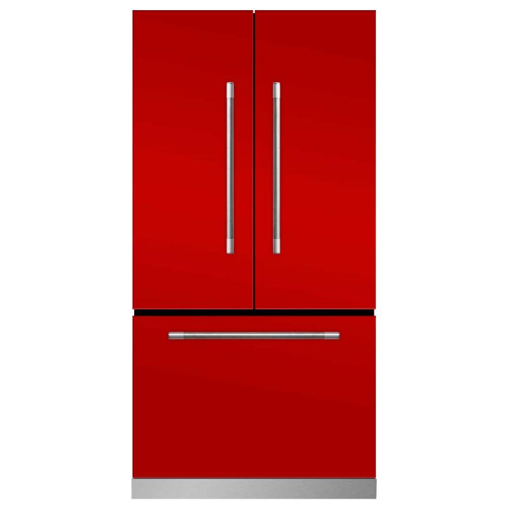 MARVEL MMCFDR23-SCR Mercury 22.2-cu ft Counter-depth French Door Refrigerator with Ice Maker (Scarlet)