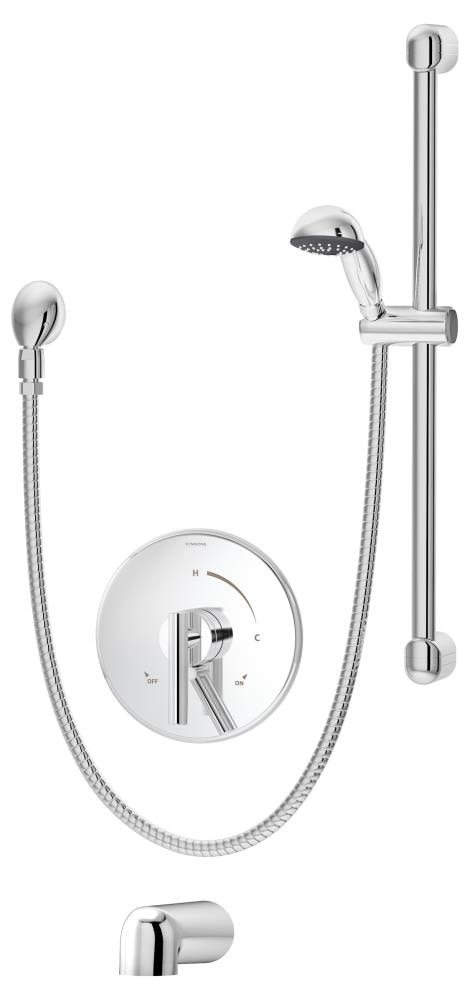 Symmons S-3504-H321-V-48CYL1.5TRM Dia Polished Chrome 1-handle Single Function Bathtub and Shower Faucet (Valve Not Included)