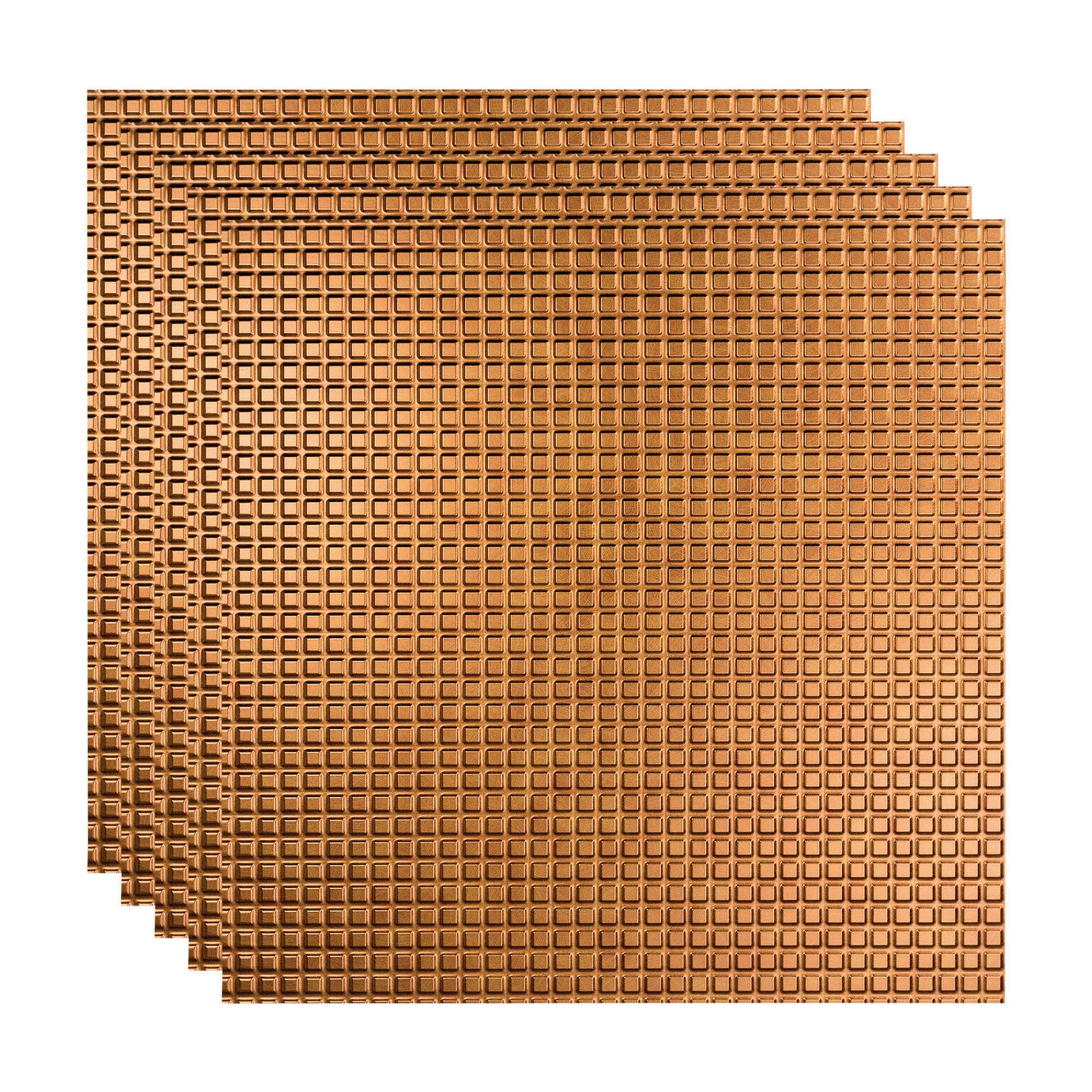Fasade PL6231 2-ft x 2-ft Square Antique Bronze PVC Drop Ceiling Tile ( 5 -Pack, 20-Sq. Feet / Case )