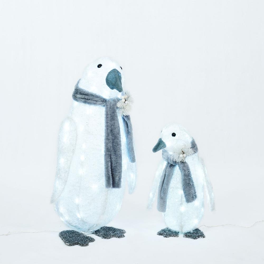 Holiday 2-Pack Living LED with at Clear 32-in Sculpture Penguin Lights