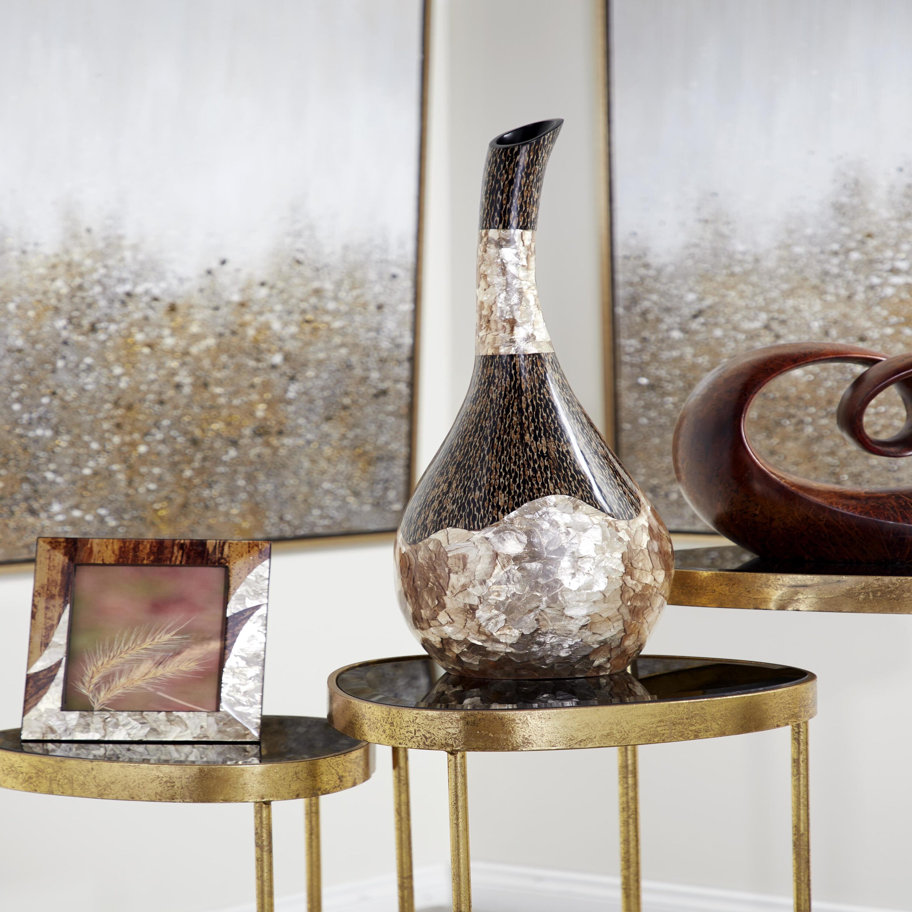Grayson Lane 45182 Gold Resin Rustic Vase