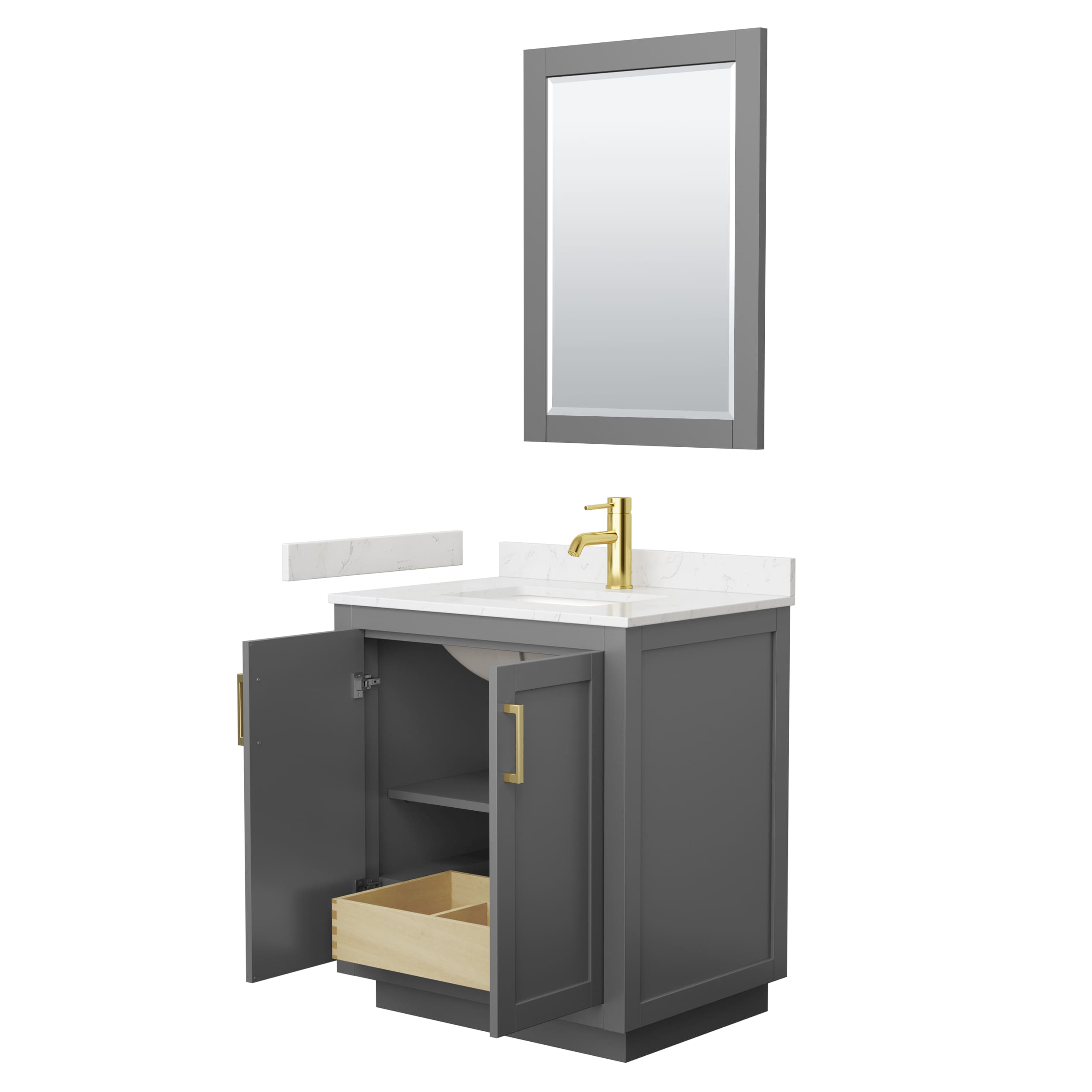 Wyndham Collection WCF292930SGGC2UNSM24 Bath-Vanity-Combo - View #3