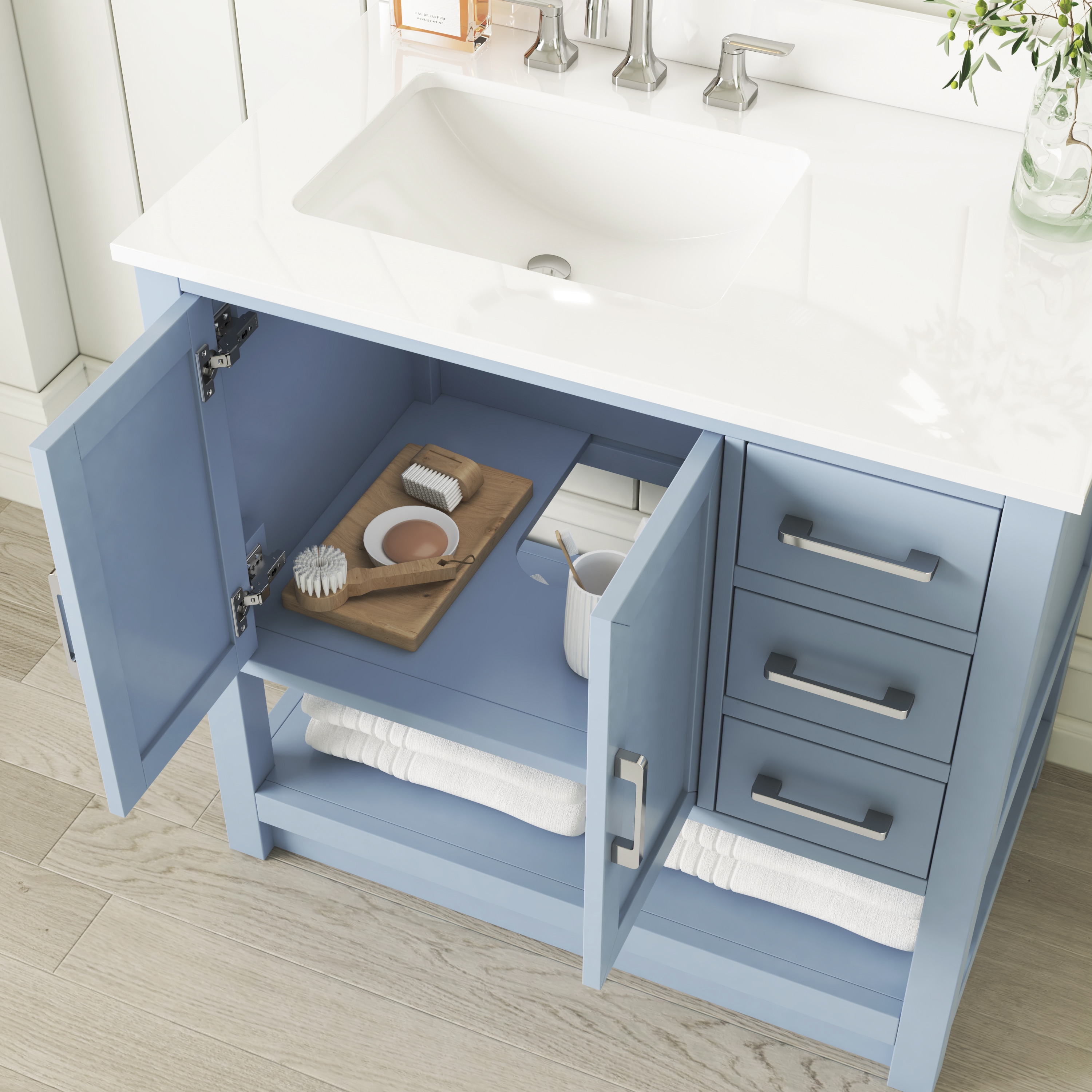 allen + roth L22090-VS36-LB Bath-Vanity-Combo - View #3