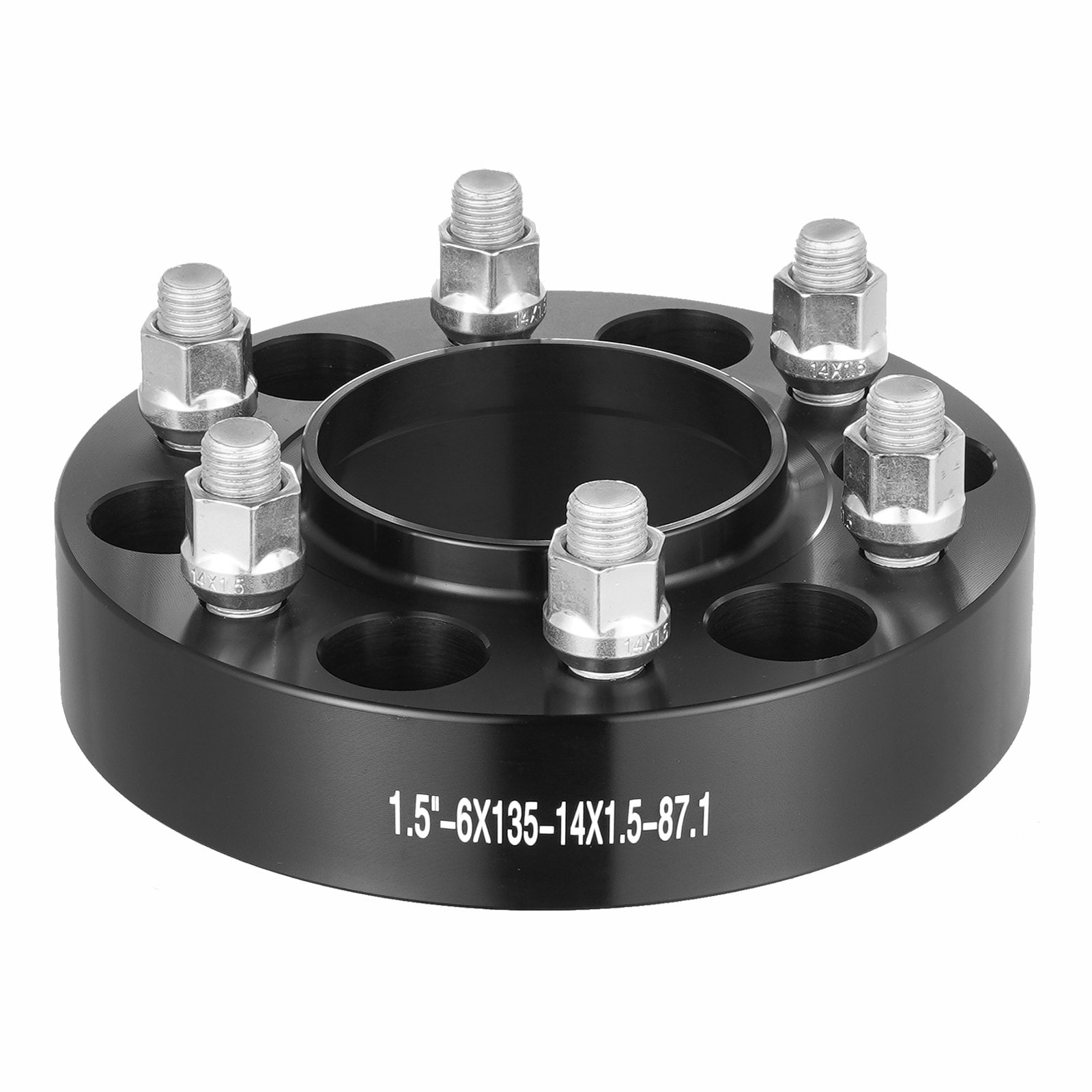 LOVMOR SF-H-T3342P311727 1.5in 6inx5.3in Wheel Spacers Wheel Adapters 6 Lug Forged Spacer 4 PCS Black
