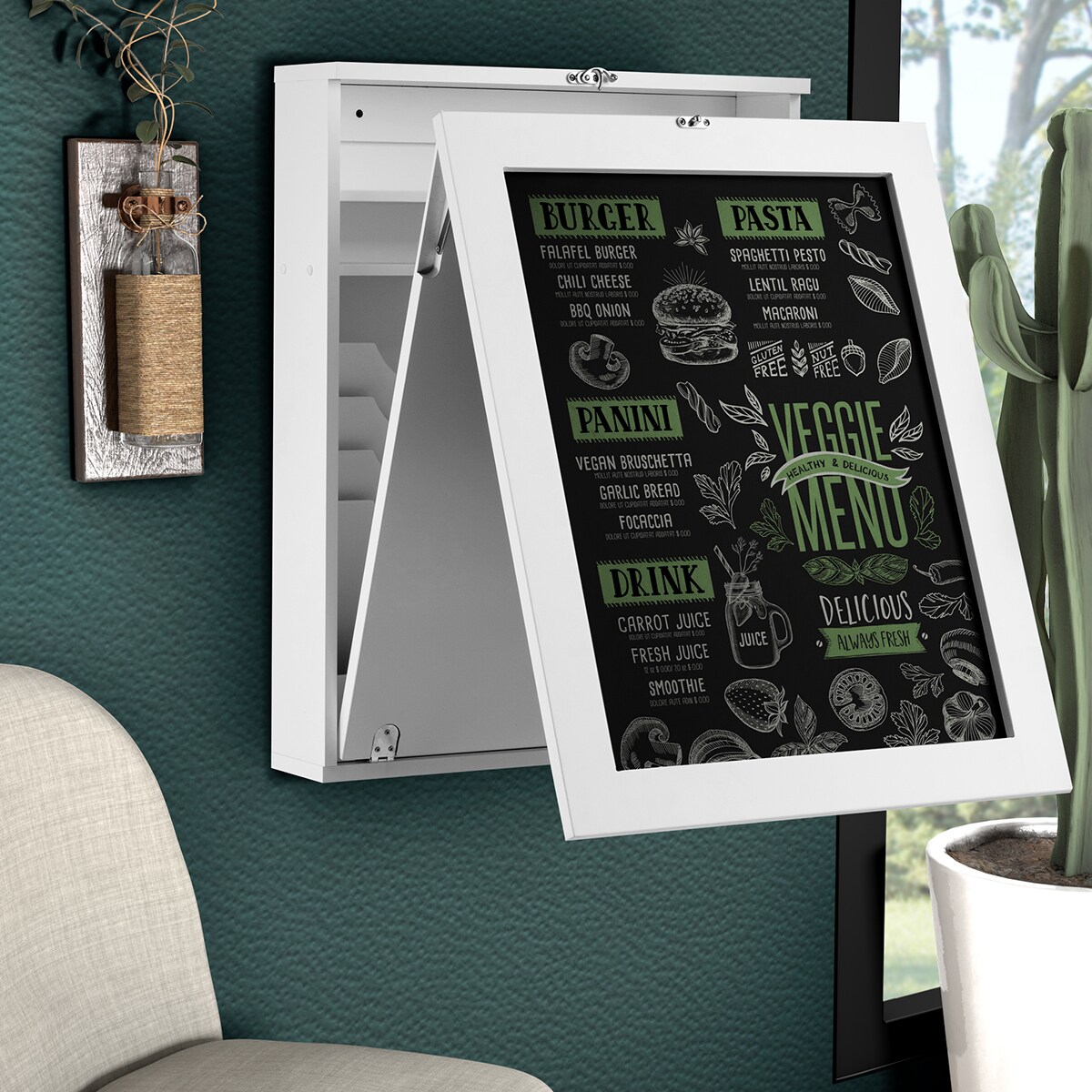 Costway HW55462WH Wall-Mounted-Shelving - View #8