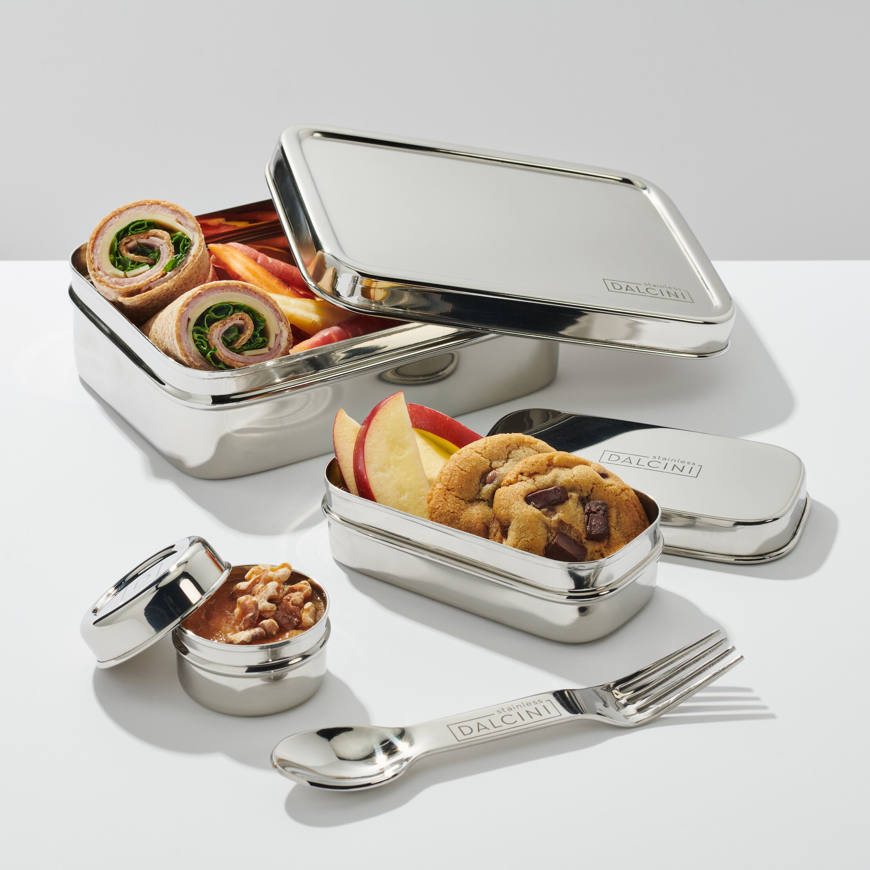 DALCINI Quart Stainless Steel Bpa-free Reusable Bento Box Set with Lid in  the Food Storage Containers department at