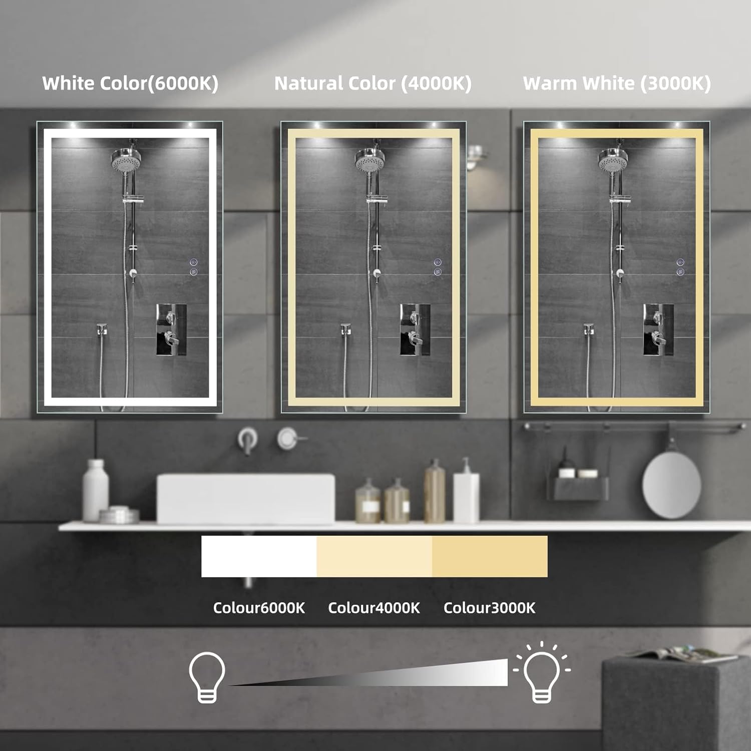 GAOMON LSPPJOK-GCSDUHBV65 Framed-Bath-Mirrors - View #4