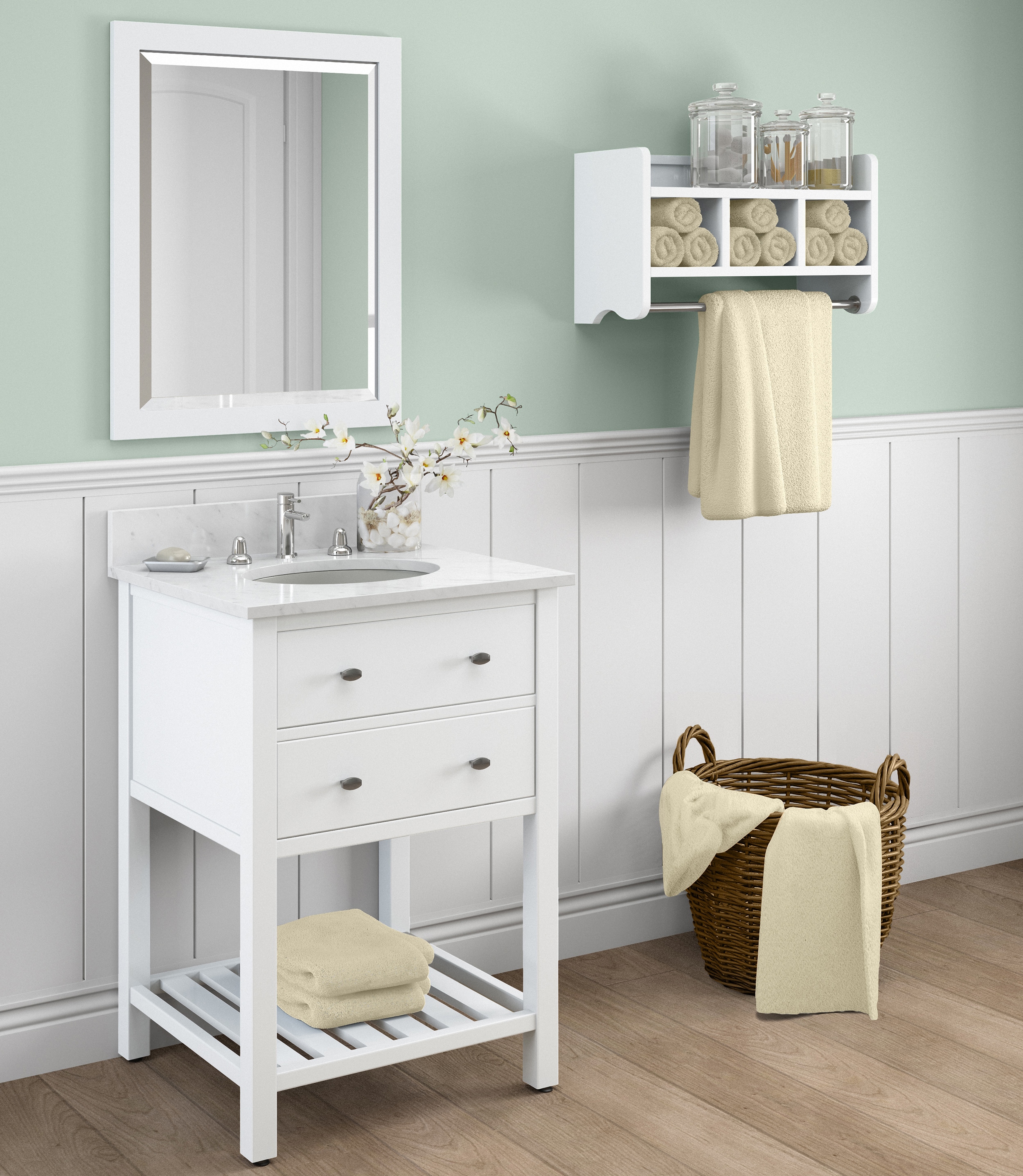 Alaterre Furniture ABSS0050 Bathroom-Shelves - View #3