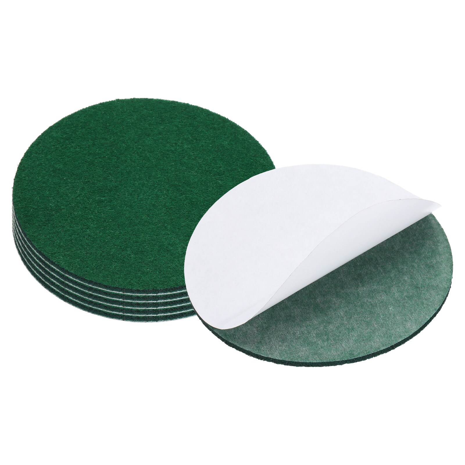 PATIKIL 4 Inch Diameter Lamp Base Felt 6pcs 3mm Thickness Round Soft Adhesive Non-slip Anti-scratch Backed Felt for Lamp Furniture DIY Craft Dark Green #S26062400UX4817