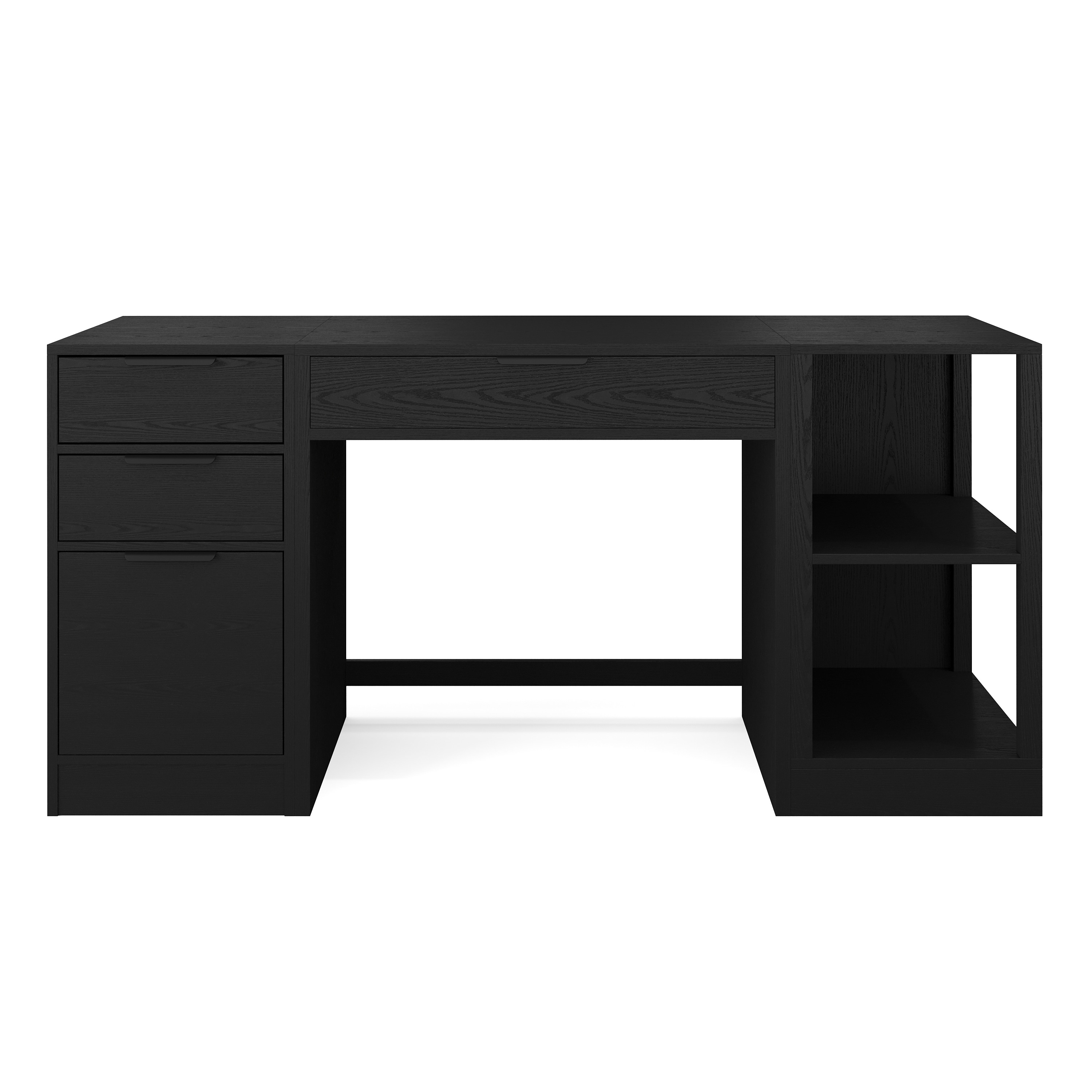 Martha Stewart 196861192746 Kayden 3 -Piece Black Contemporary/Modern Home Office Furniture Set