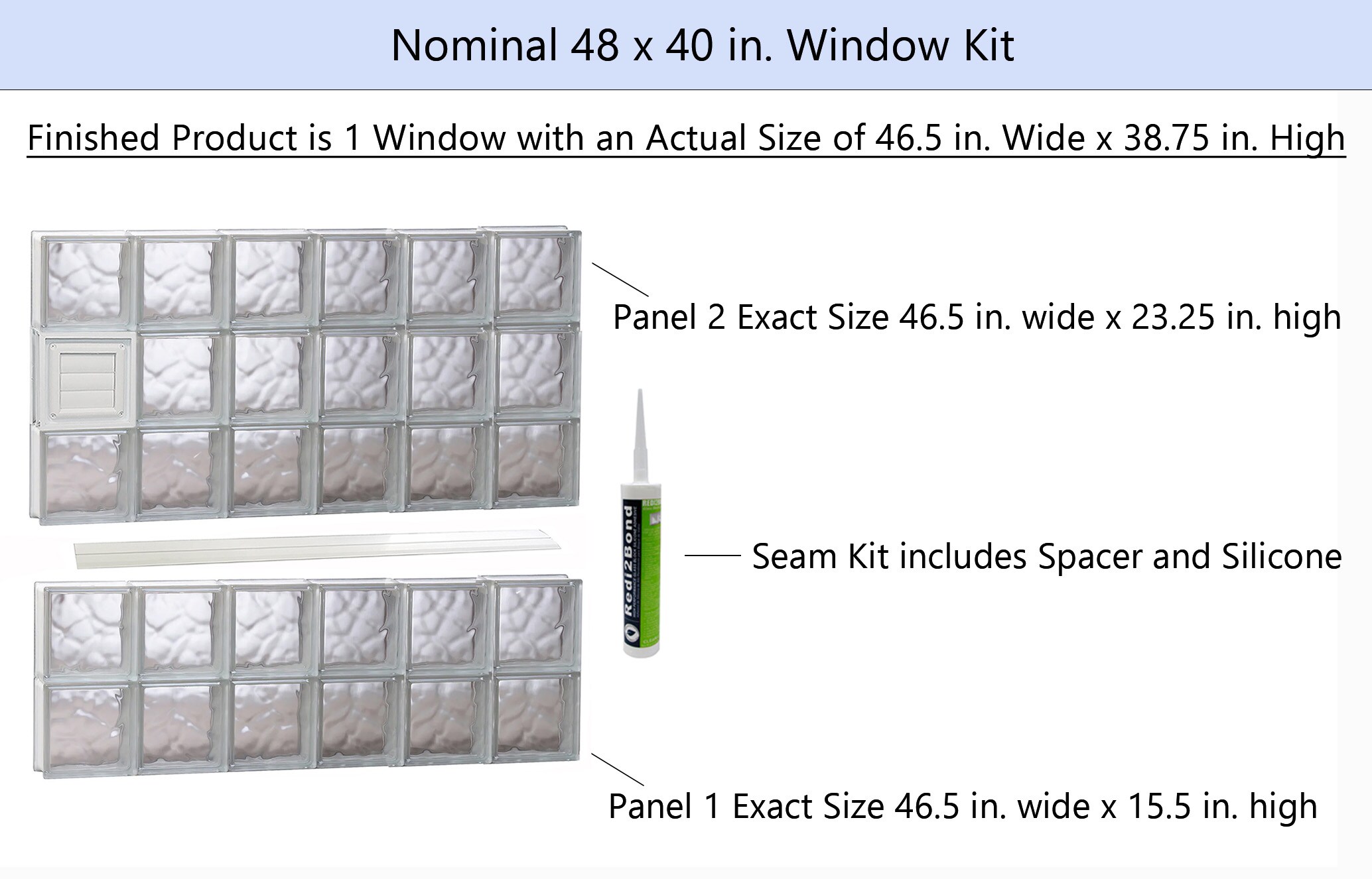 REDI2SET D4840DC Glass-Block-Windows - View #2