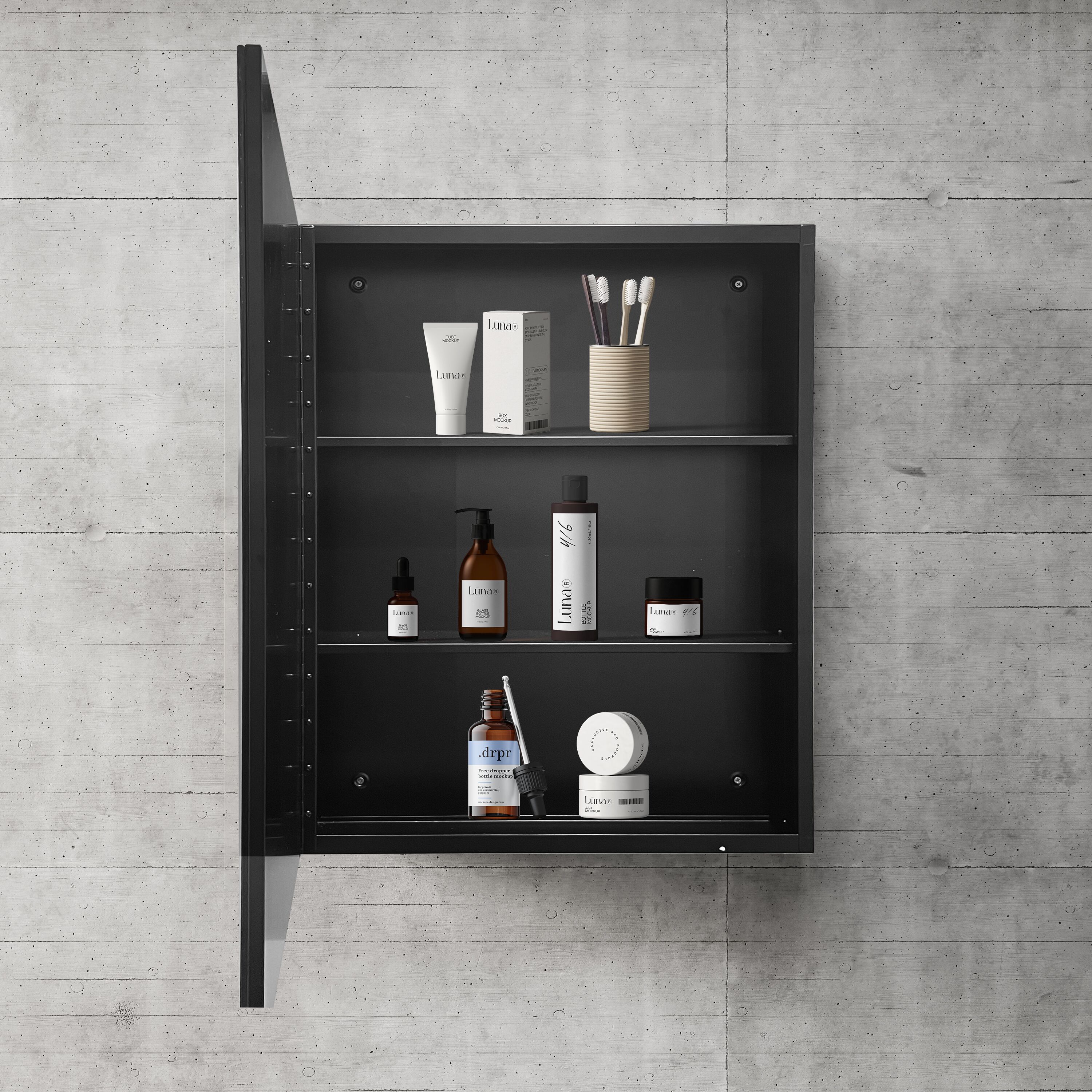 AAZJ ASY-MC2430BL Bathroom-Medicine-Cabinets - View #4