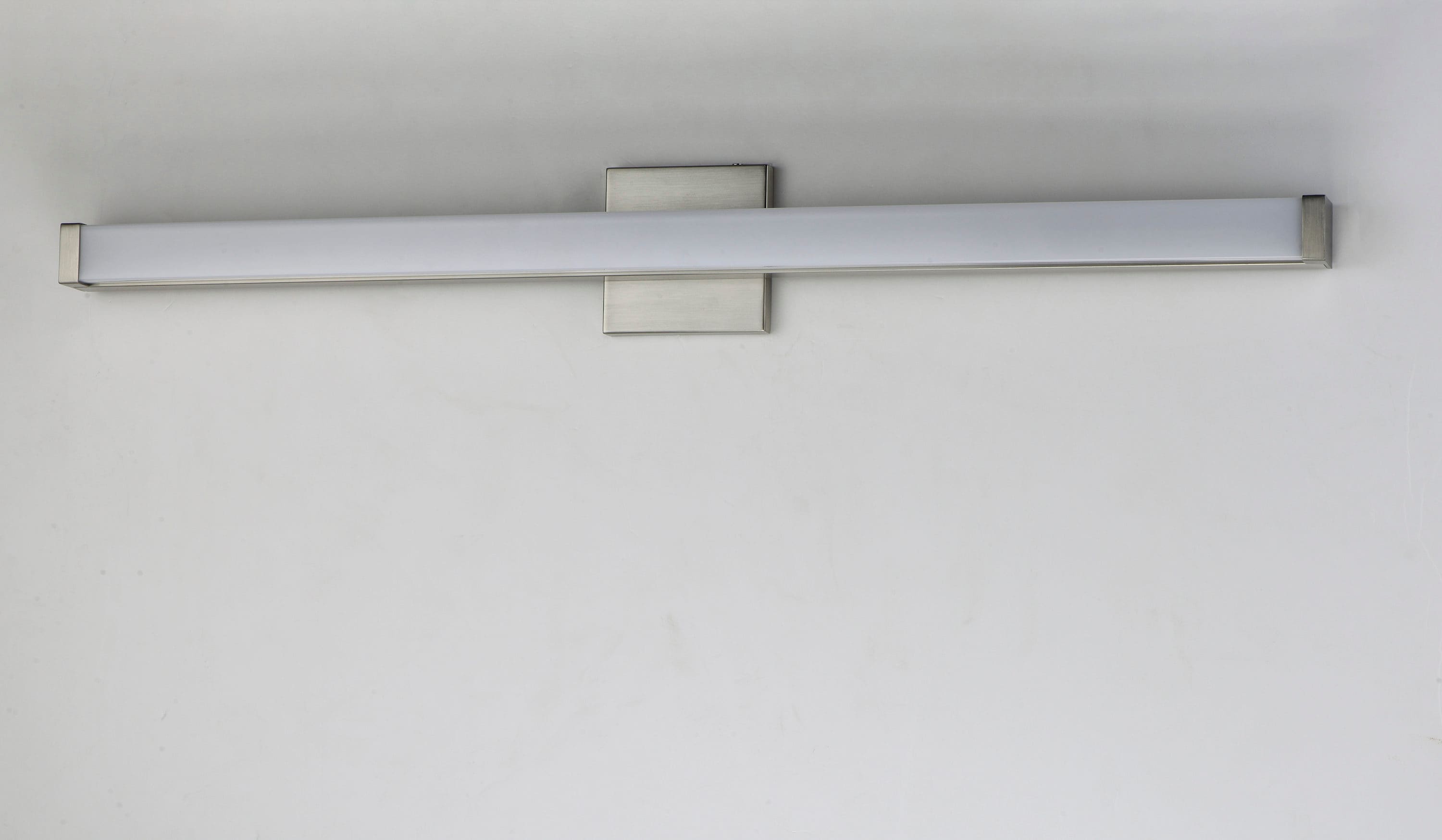 Satin Nickel 36" LED Bath Vanity Light with Acrylic Shade