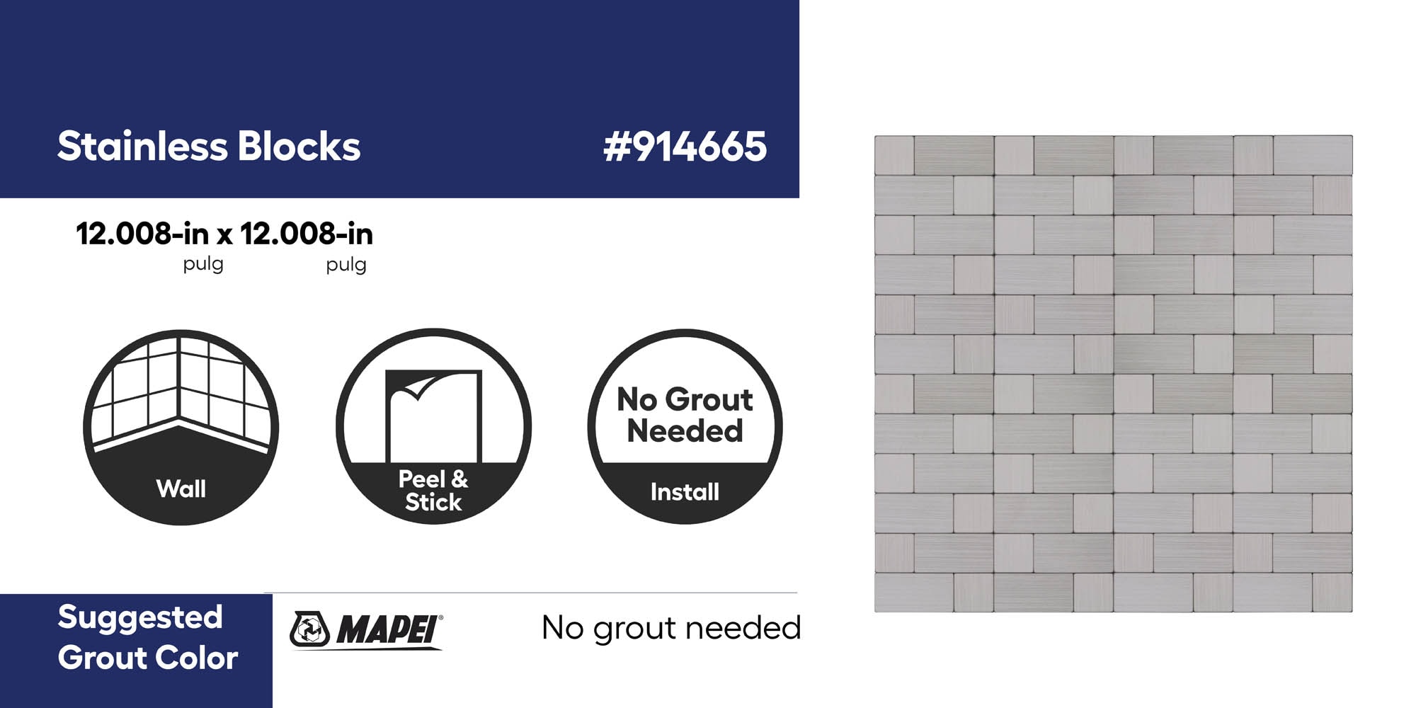 Peel&Stick Mosaics PSSB Ceramic-Tile - View #10