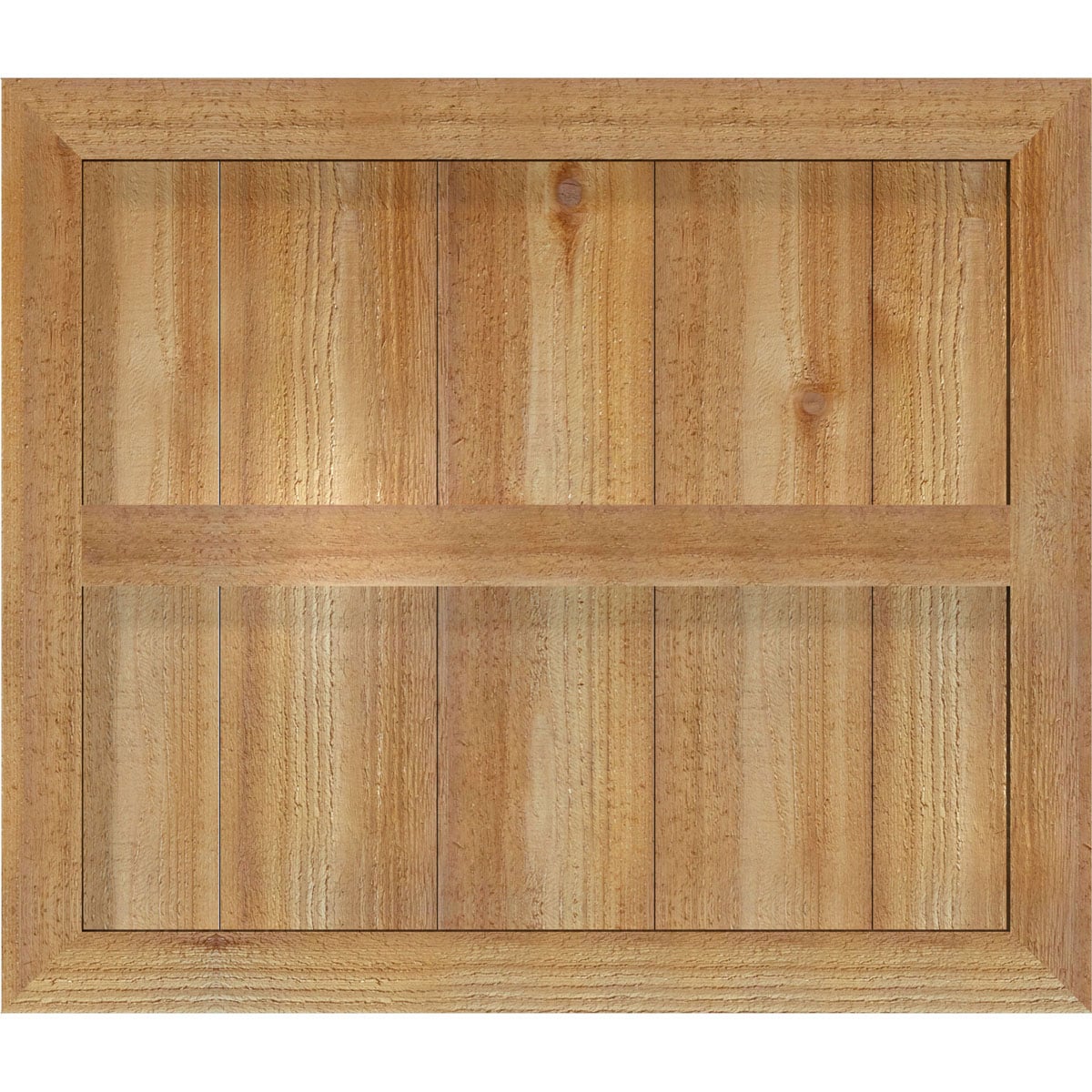 Ekena Millwork RBF06S26X023RWR 26.875-in W x 23-in H Unfinished Paintable/Stainable Board and batten Framed Wood Exterior Shutters ( 2 -Pack )