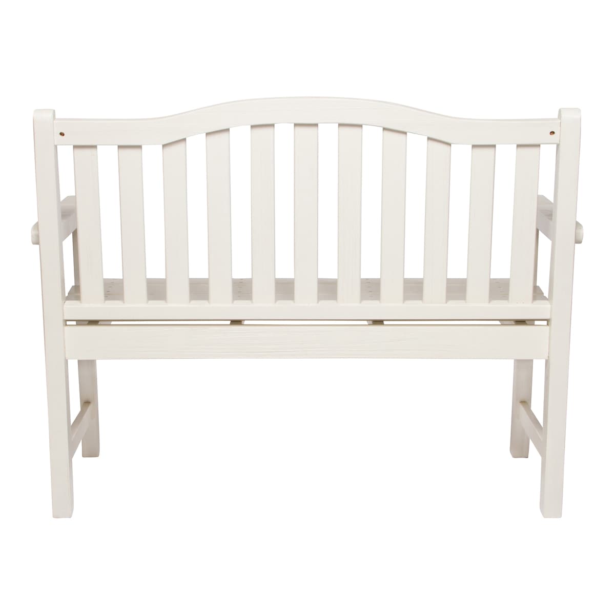 Eggshell White Cedar Wood Outdoor Garden Bench