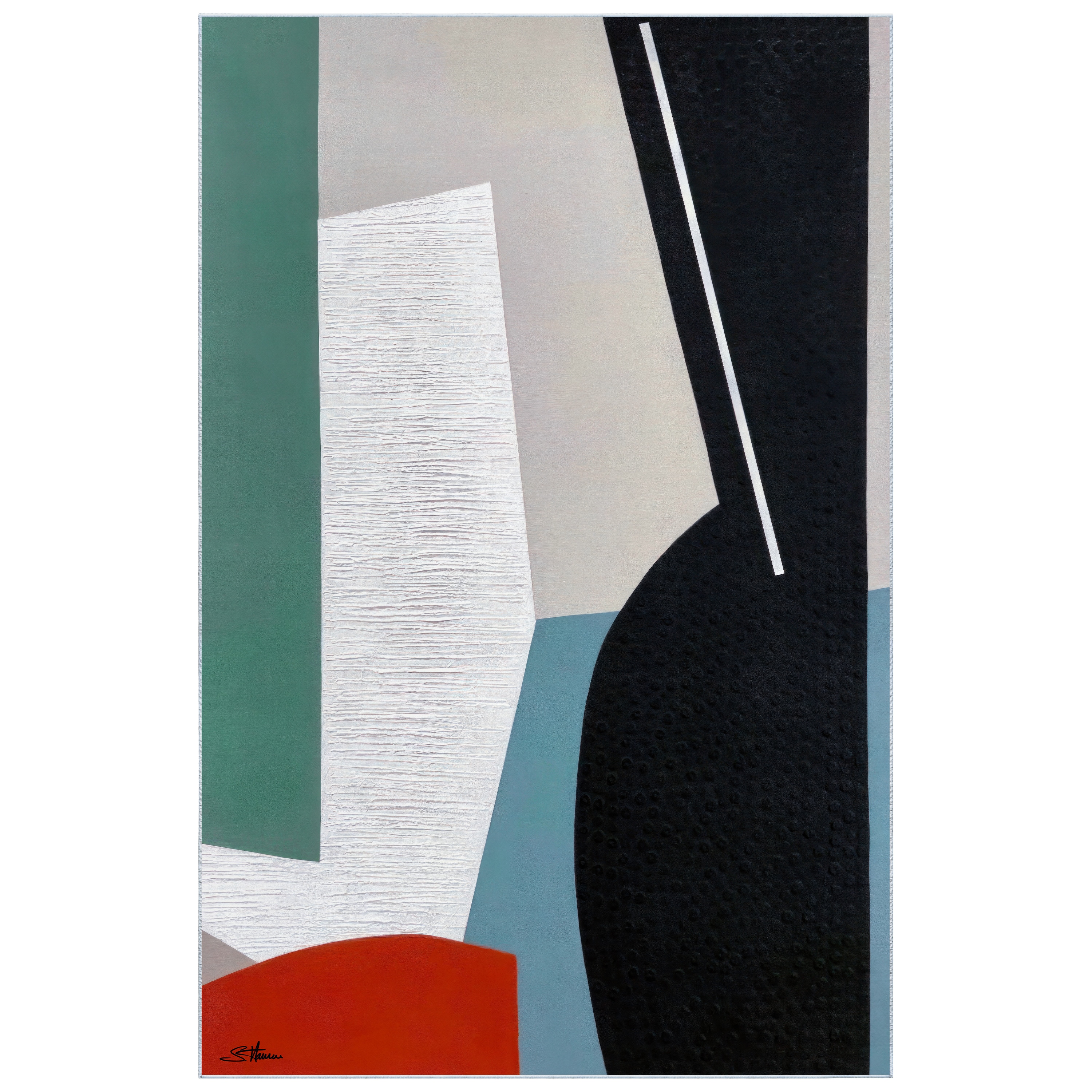Empire Art Direct TDA-IC2168-0508C2 5 x 8 (ft) Polyester Blue, Red, Blue, Black, Gray Rectangular Indoor Abstract Area rug
